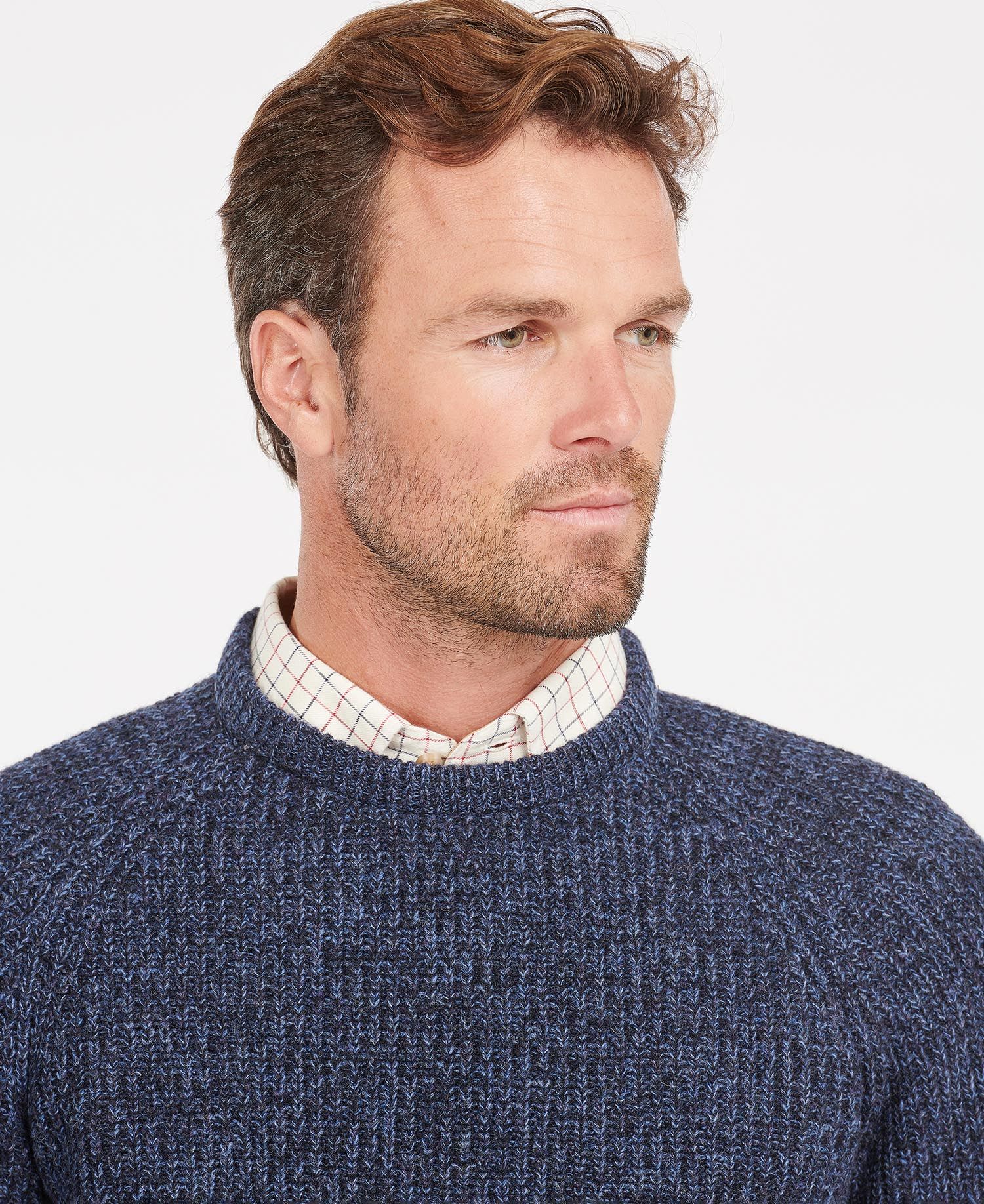 Barbour Horseford Crew Neck Men's Sweaters Navy | 609438-MXQ