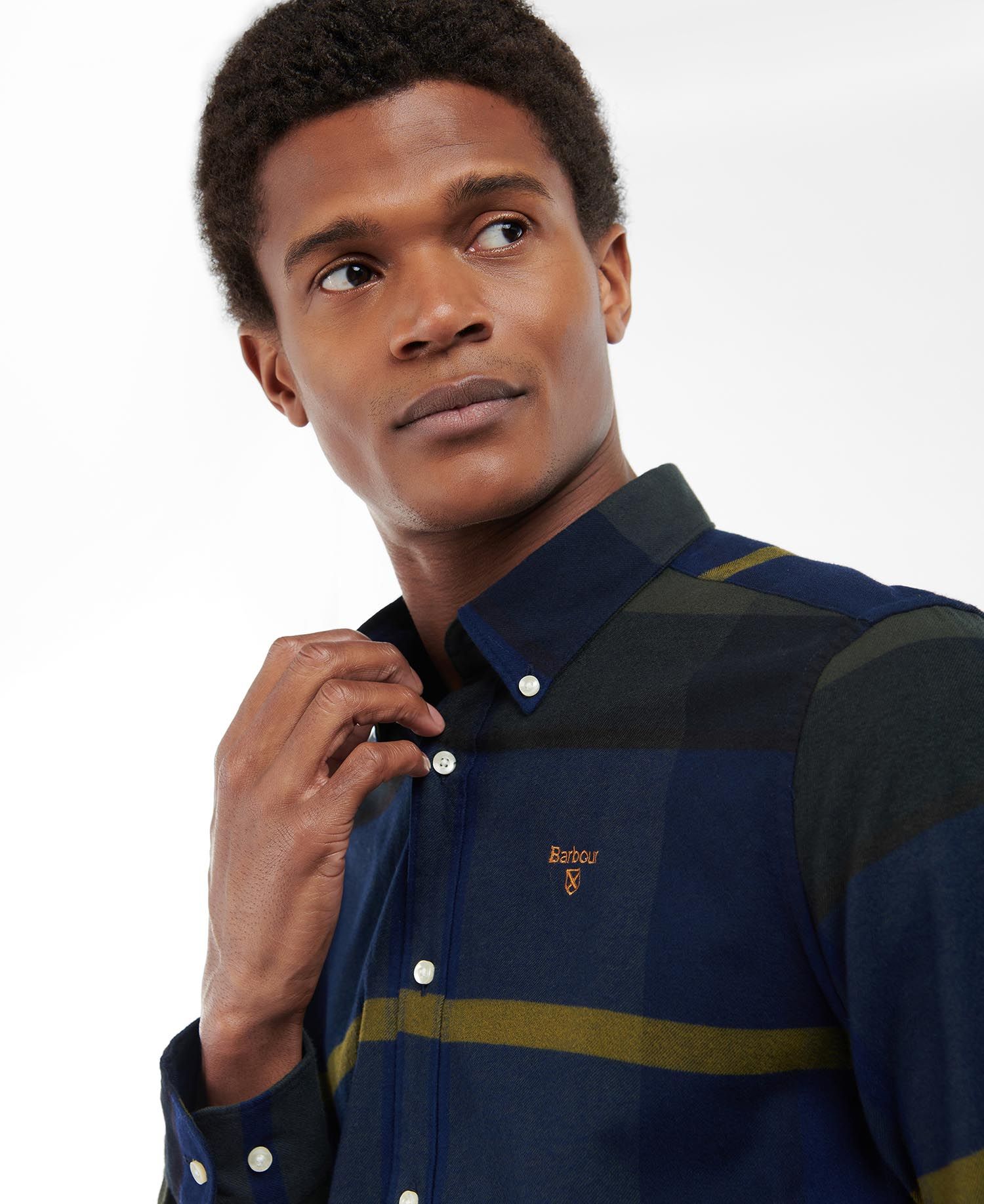 Barbour Iceloch Tailored Men's Shirts Navy | 814537-VHY