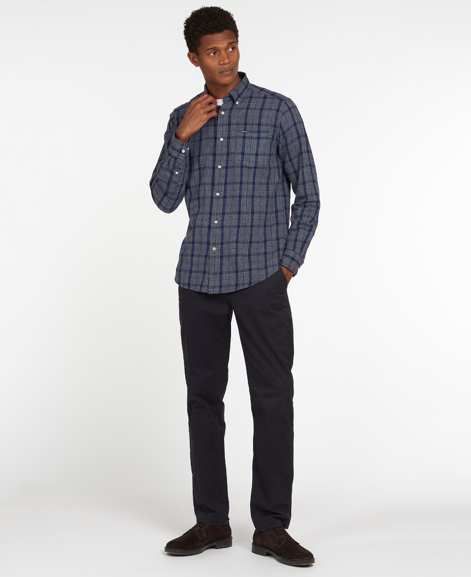 Barbour Inverbeg Tailored Men's Shirts Navy | 072931-YHI