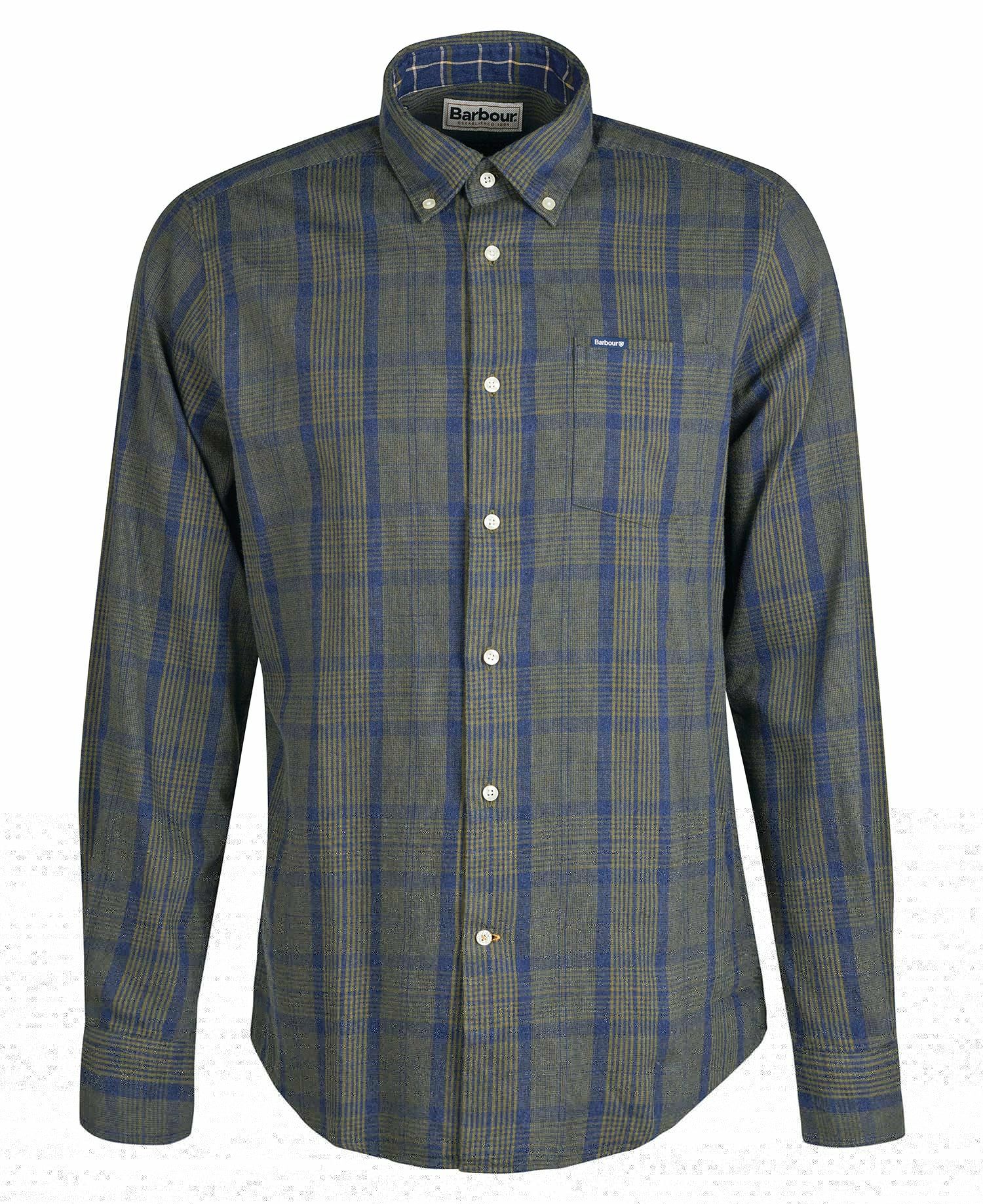 Barbour Inverbeg Tailored Men's Shirts Olive | 290684-BSZ