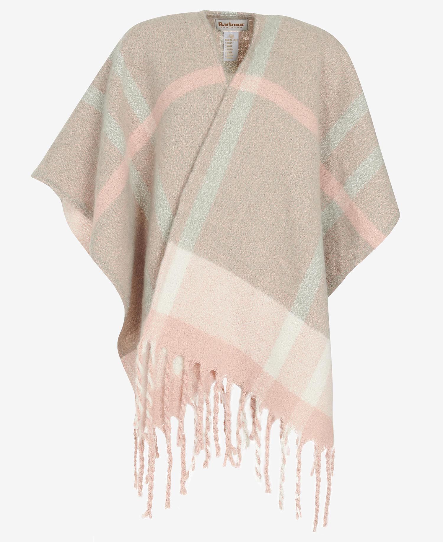 Barbour Isla Boucle Serape Women's Scarves Pink / Grey | 412830-VUE