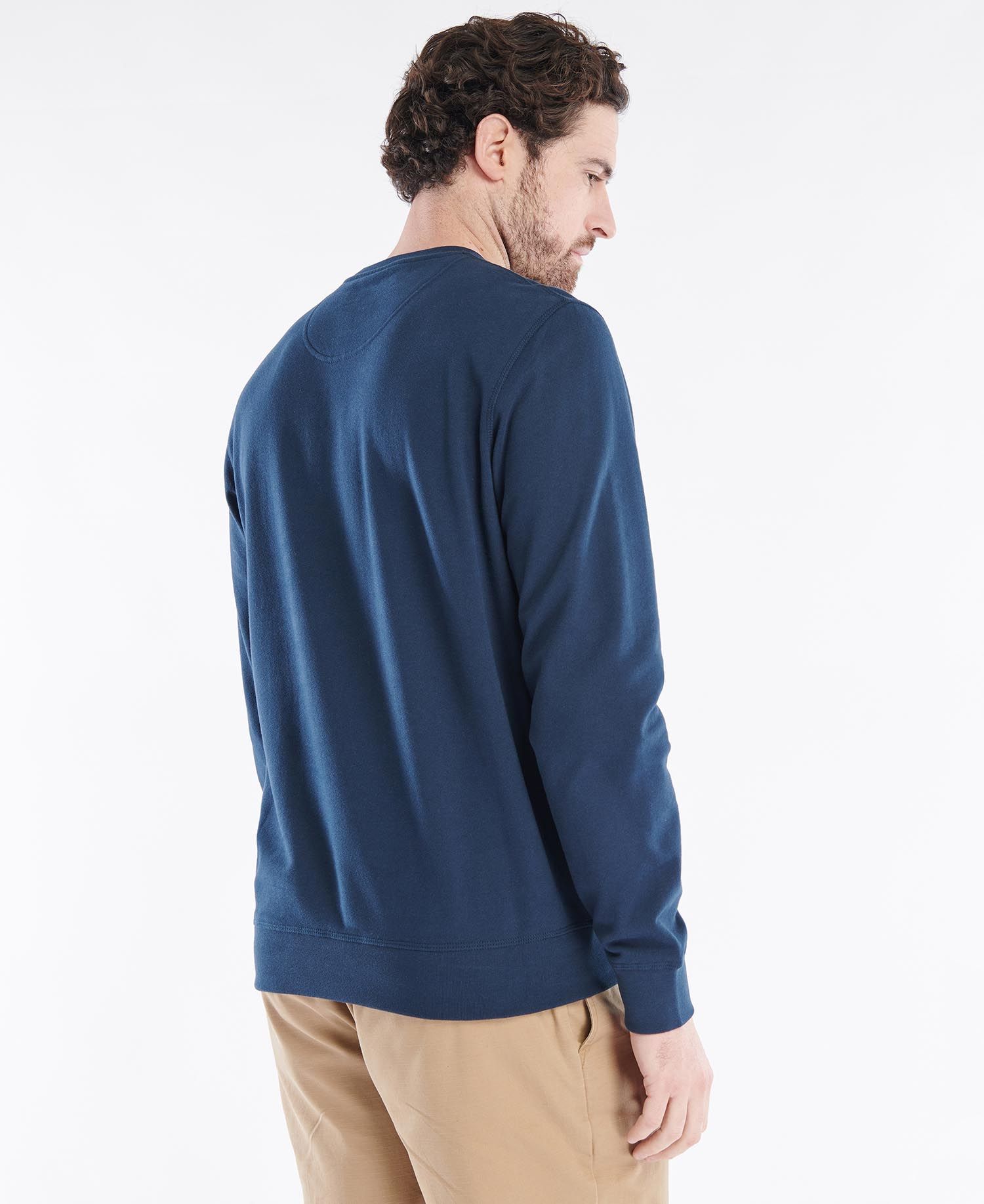 Barbour John Crew Men's Sweatshirts Navy | 402819-MIZ