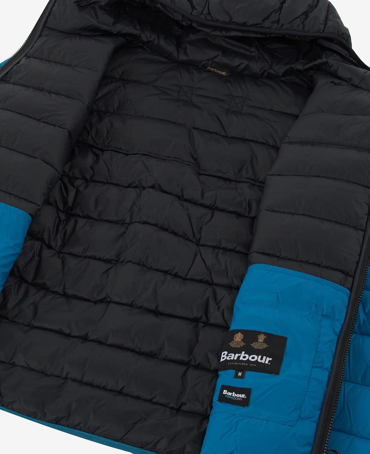 Barbour Kendle Baffle Men's Quilted Jackets Black / Blue | 372581-JEG