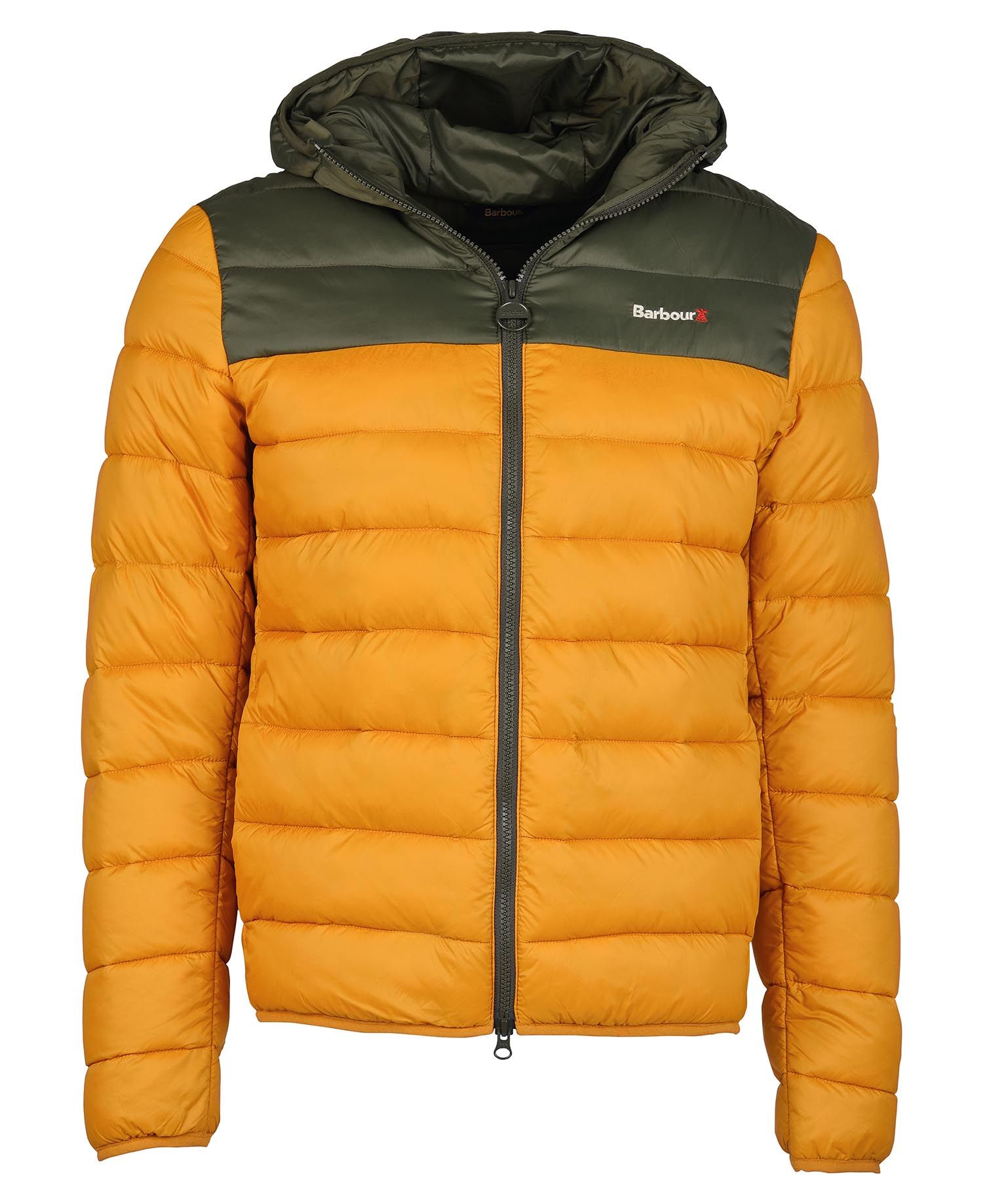 Barbour Kendle Baffle Men's Quilted Jackets Orange / Olive | 643859-YAN