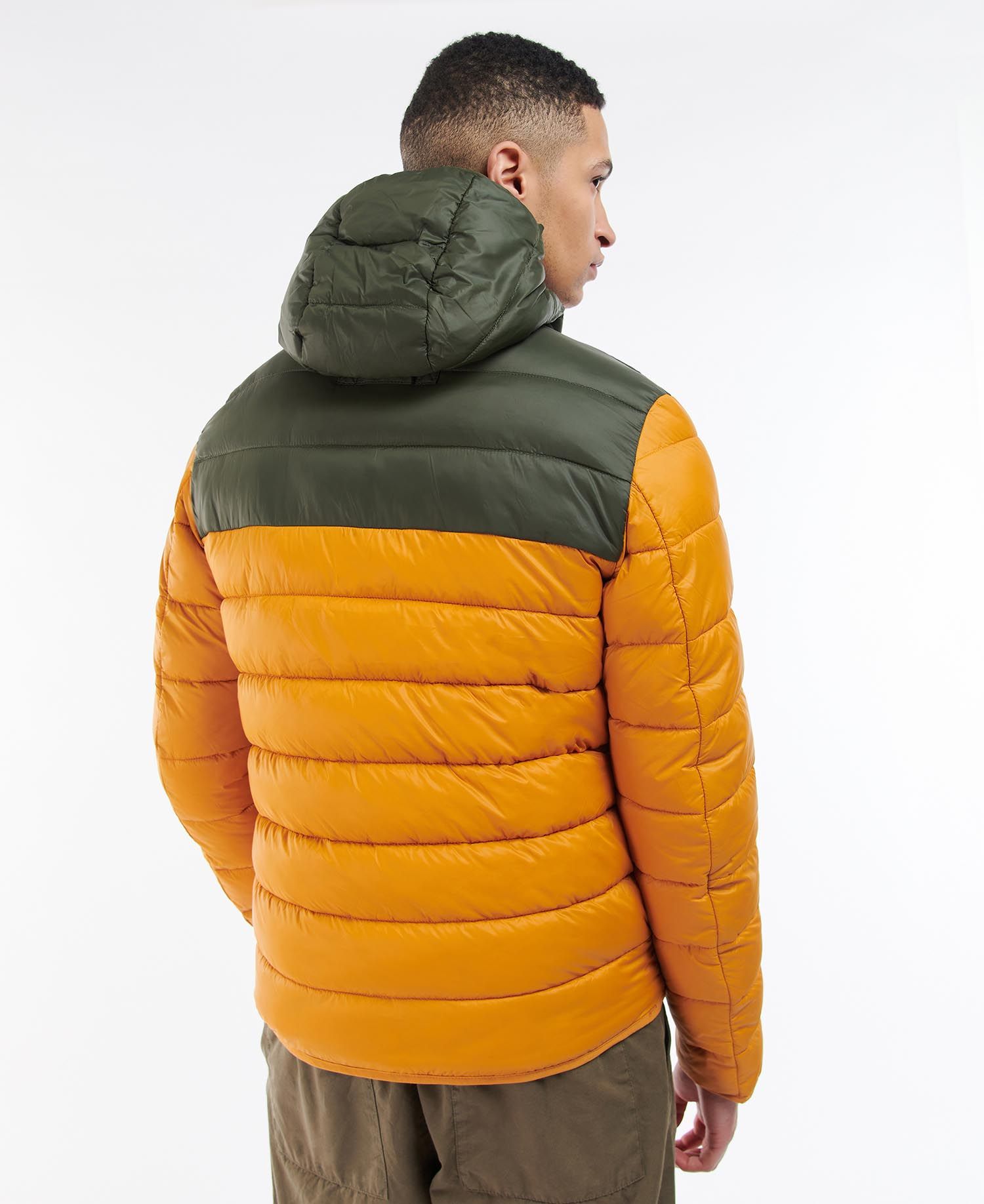 Barbour Kendle Baffle Men's Quilted Jackets Orange / Olive | 643859-YAN