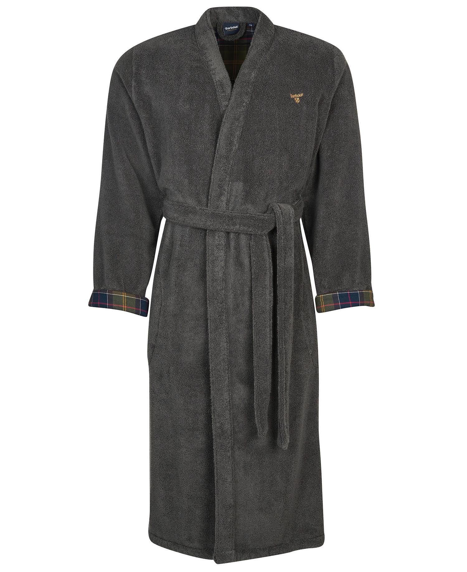 Barbour Lachlaning Gown Men's Nightwear Grey | 024738-BZK