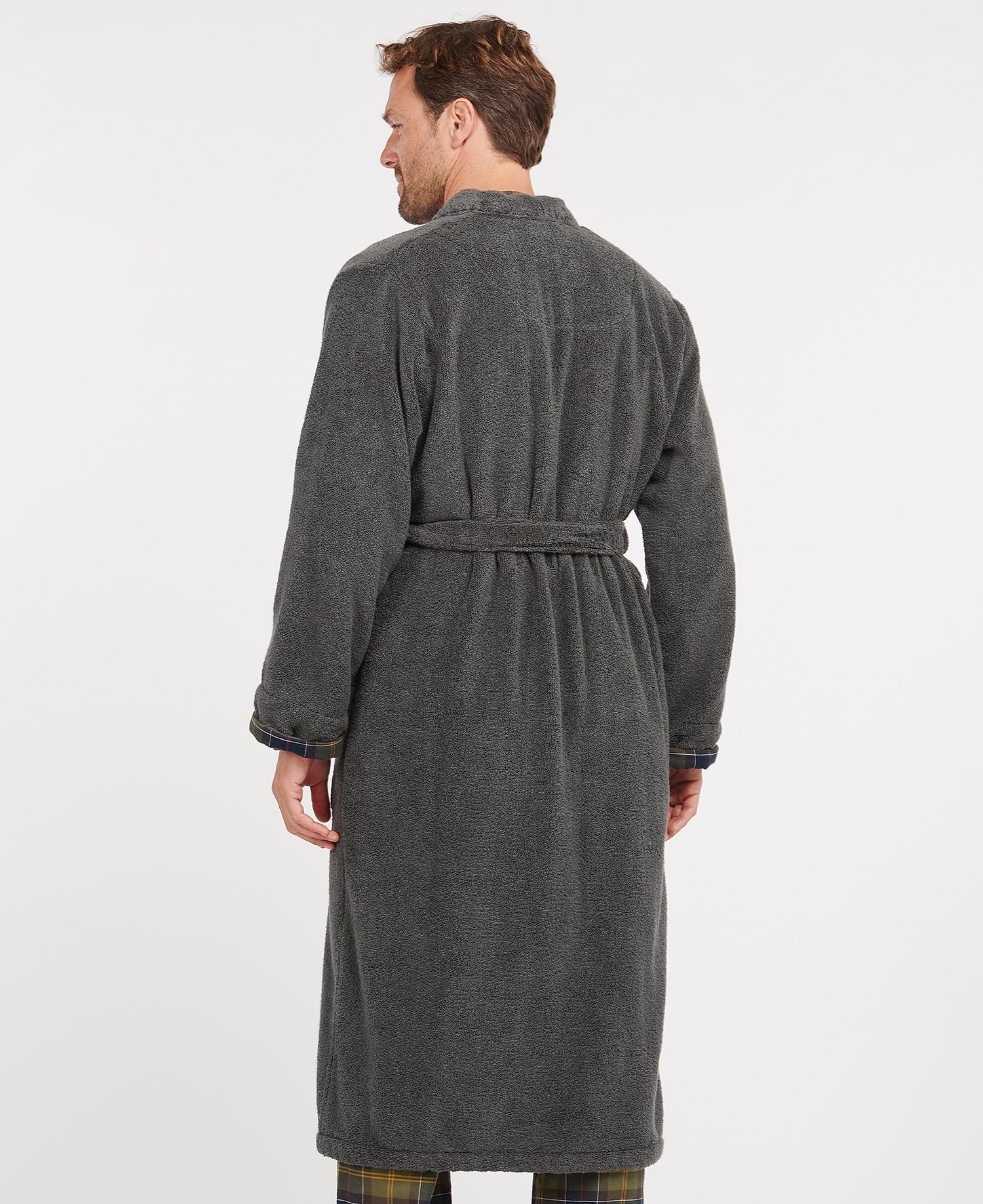 Barbour Lachlaning Gown Men's Nightwear Grey | 024738-BZK