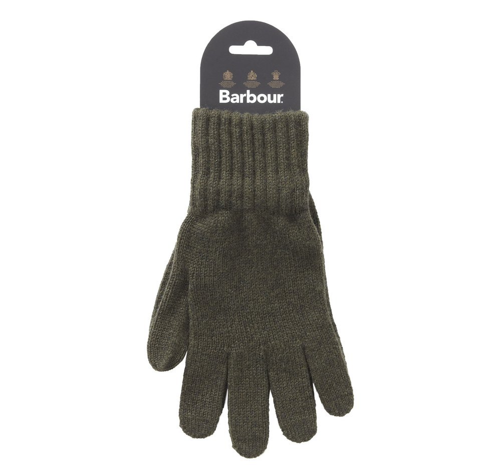 Barbour Lambswool Men's Gloves Olive | 537209-GXT