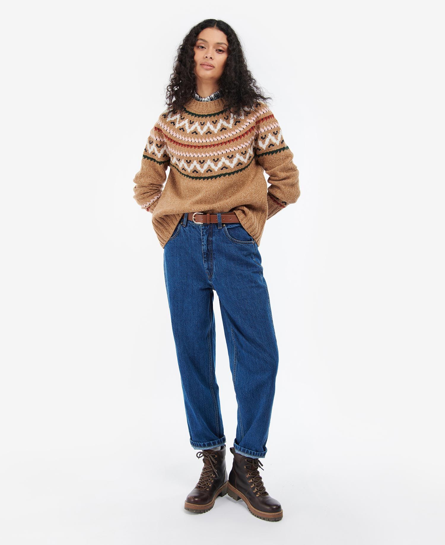 Barbour Langford Knit Women's Sweaters Brown | 532648-URM