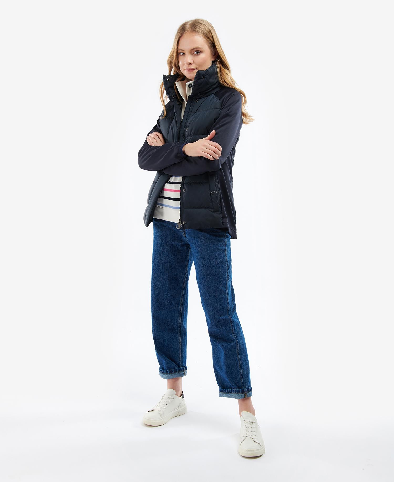 Barbour Langford Women's Casual Jackets Navy | 094857-HVD