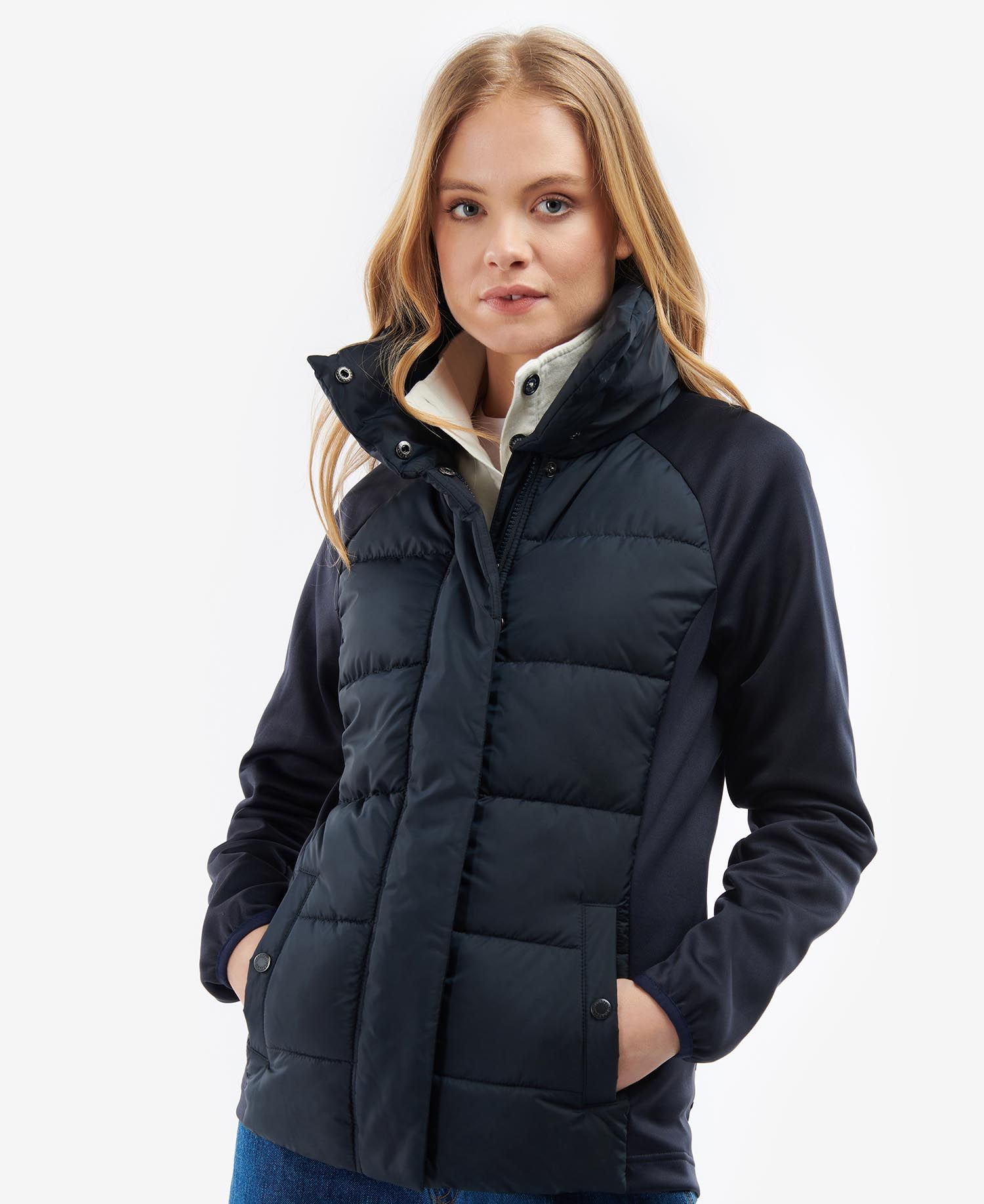 Barbour Langford Women\'s Casual Jackets Navy | 094857-HVD