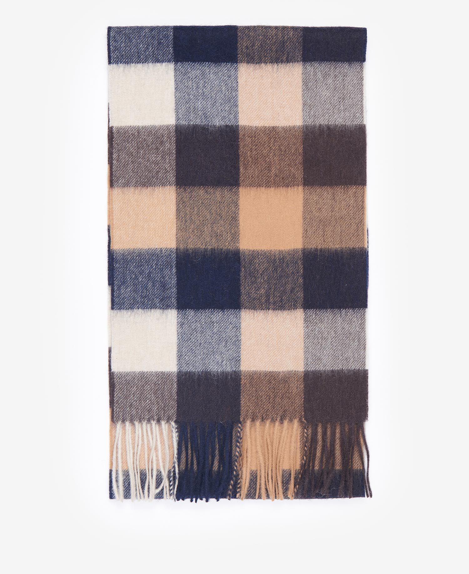 Barbour Large Tattersall Men's Scarves Brown / Blue | 730169-IOK