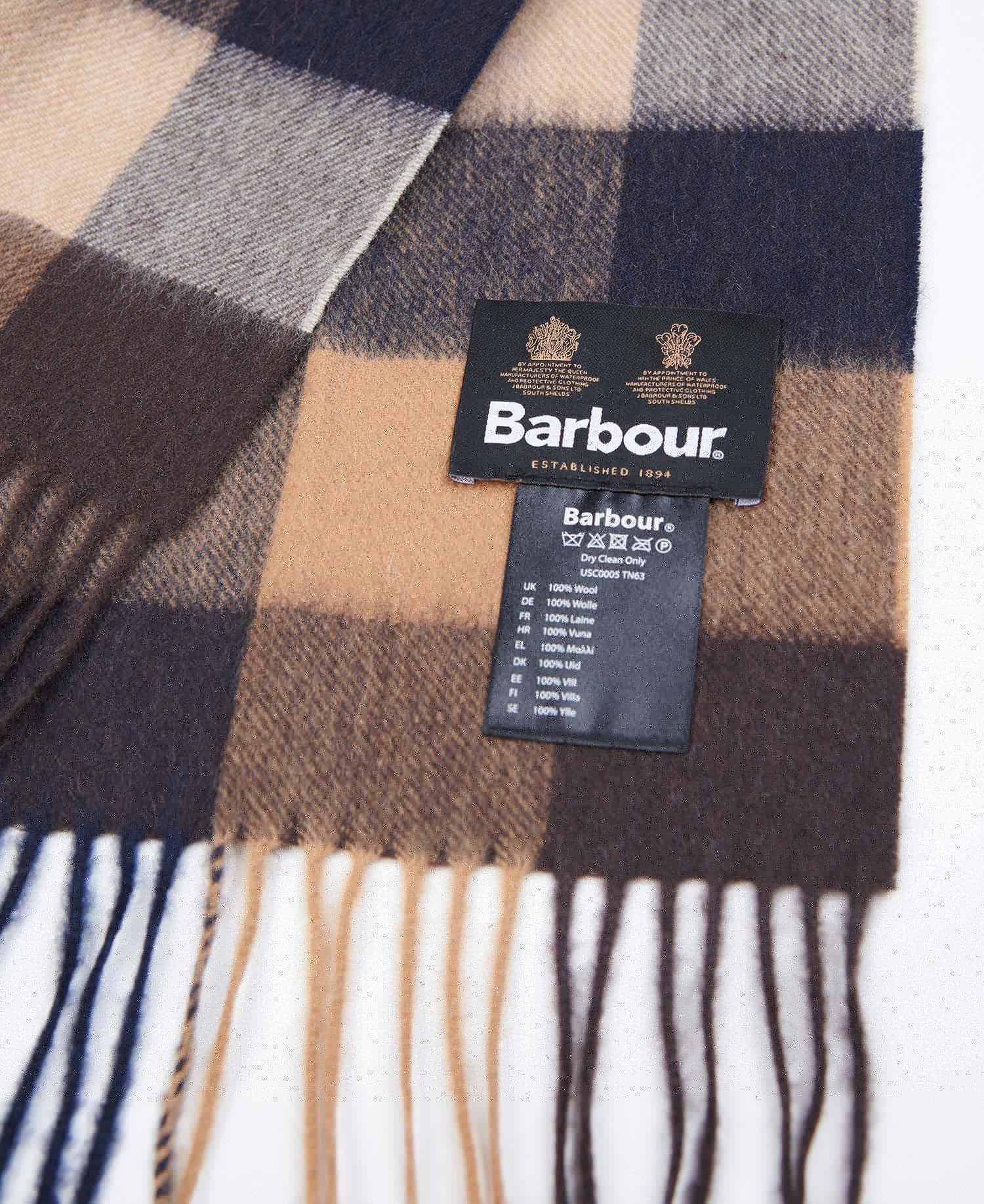 Barbour Large Tattersall Men's Scarves Brown / Blue | 730169-IOK