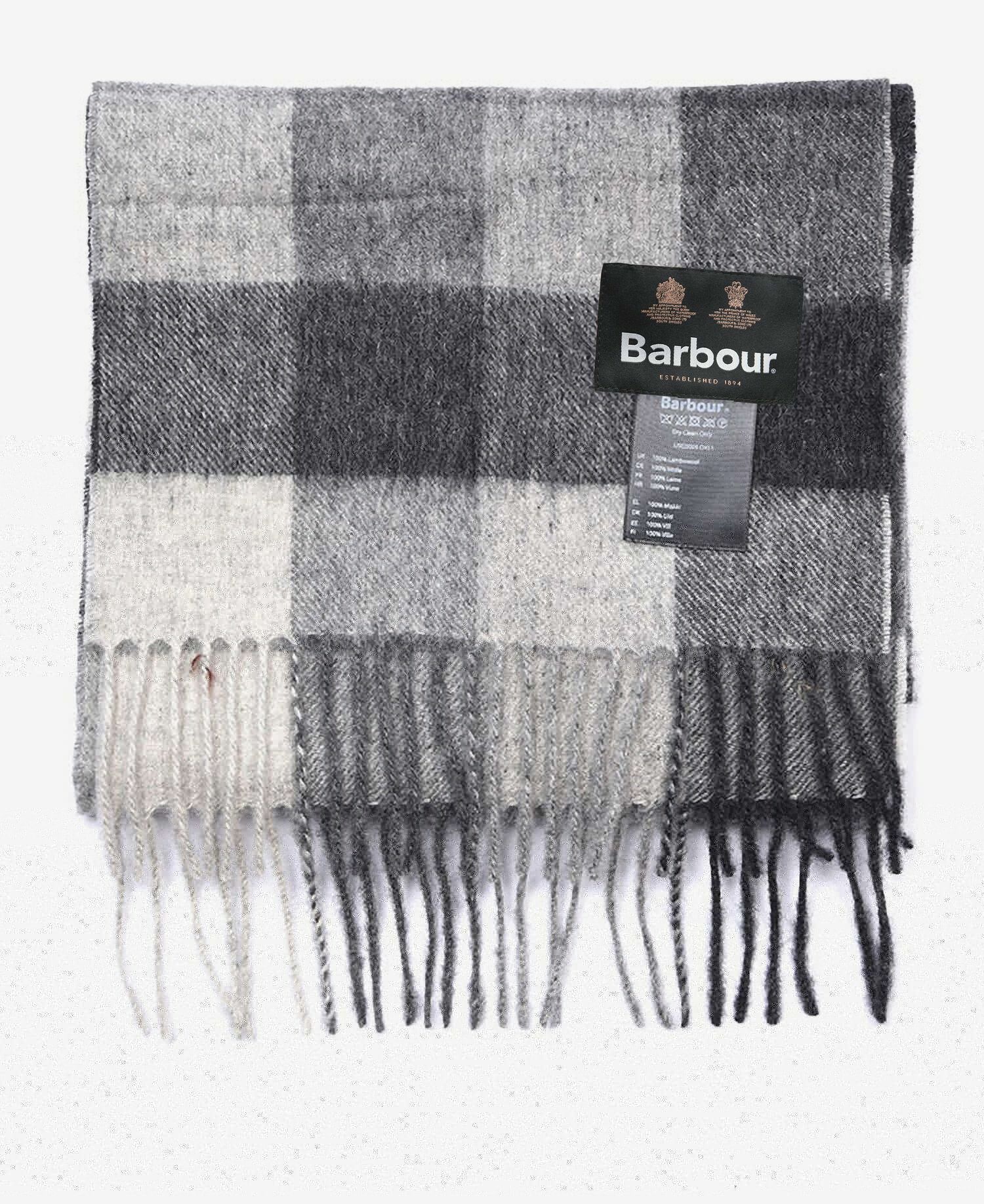 Barbour Large Tattersall Men's Scarves Grey | 248593-HPT