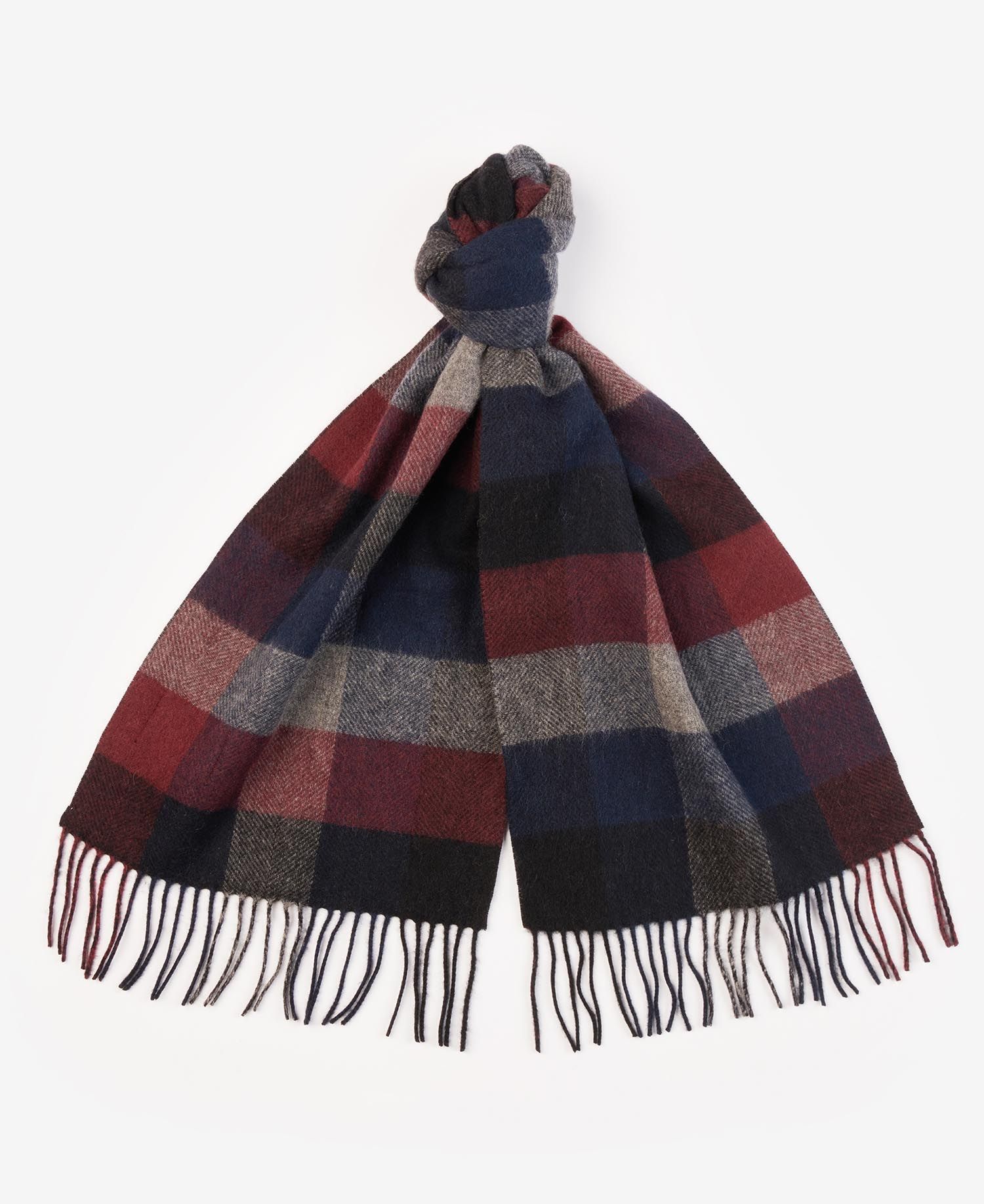 Barbour Largs Men's Scarves Navy / Dark Brown | 704351-SBN