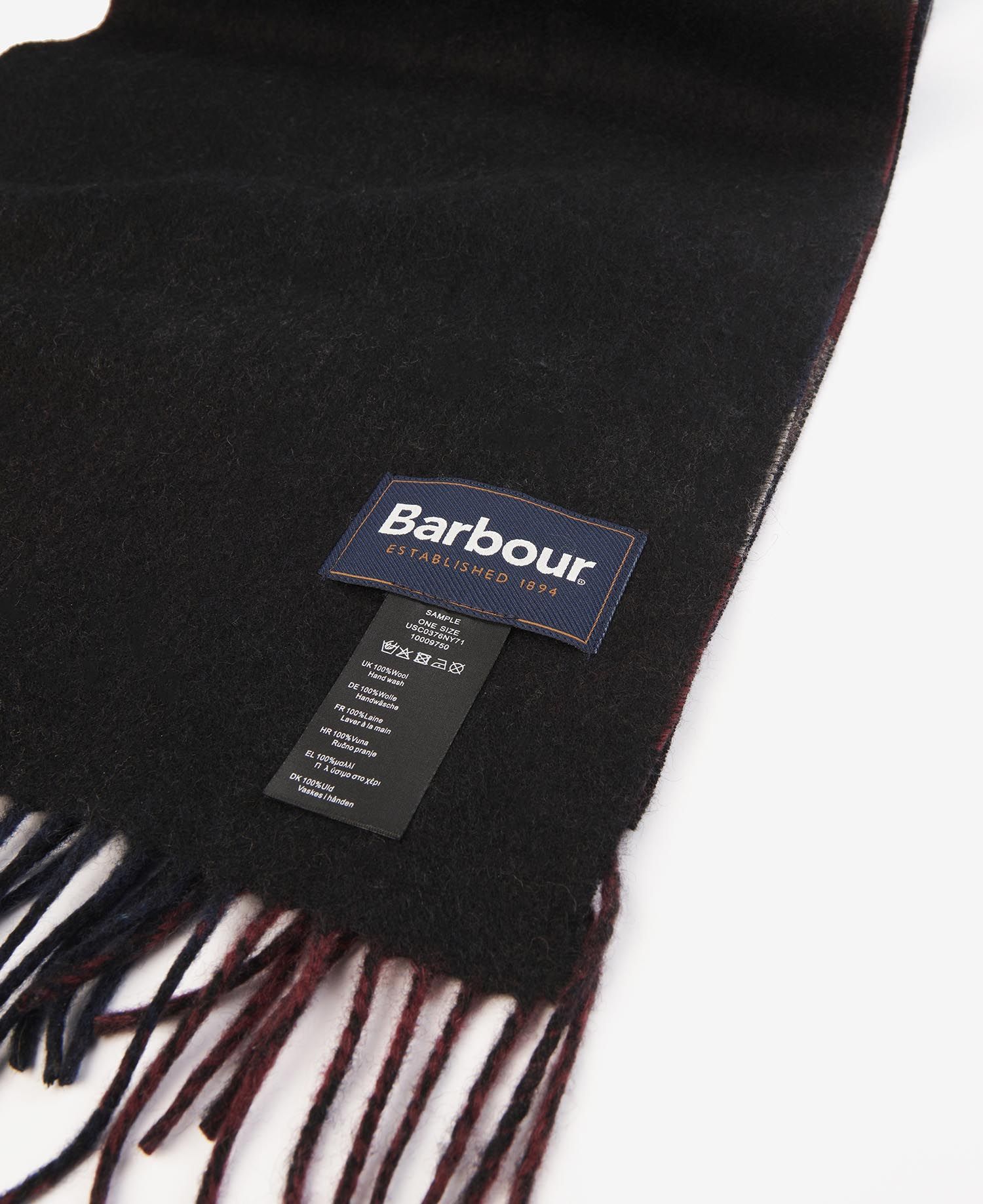 Barbour Largs Men's Scarves Navy / Dark Brown | 704351-SBN