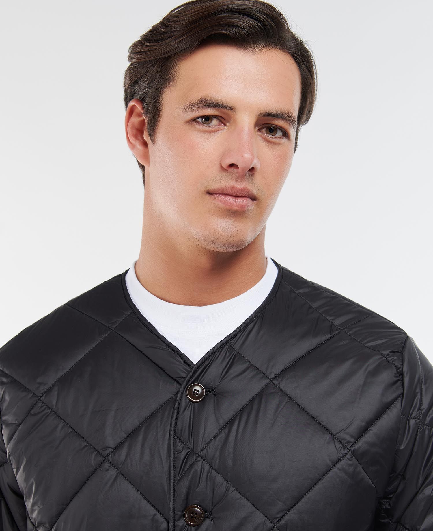 Barbour Liddesdale Cardigan Men's Quilted Jackets Black | 648210-FZX