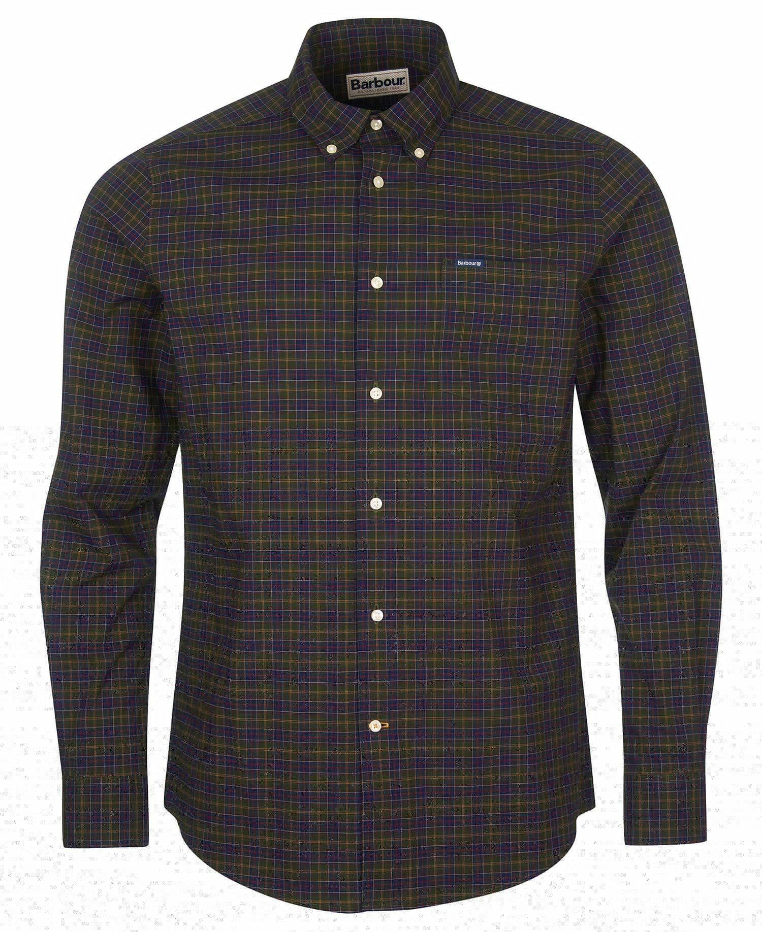 Barbour Lomond Tailored Men's Shirts Dark Coffee | 973215-VWQ