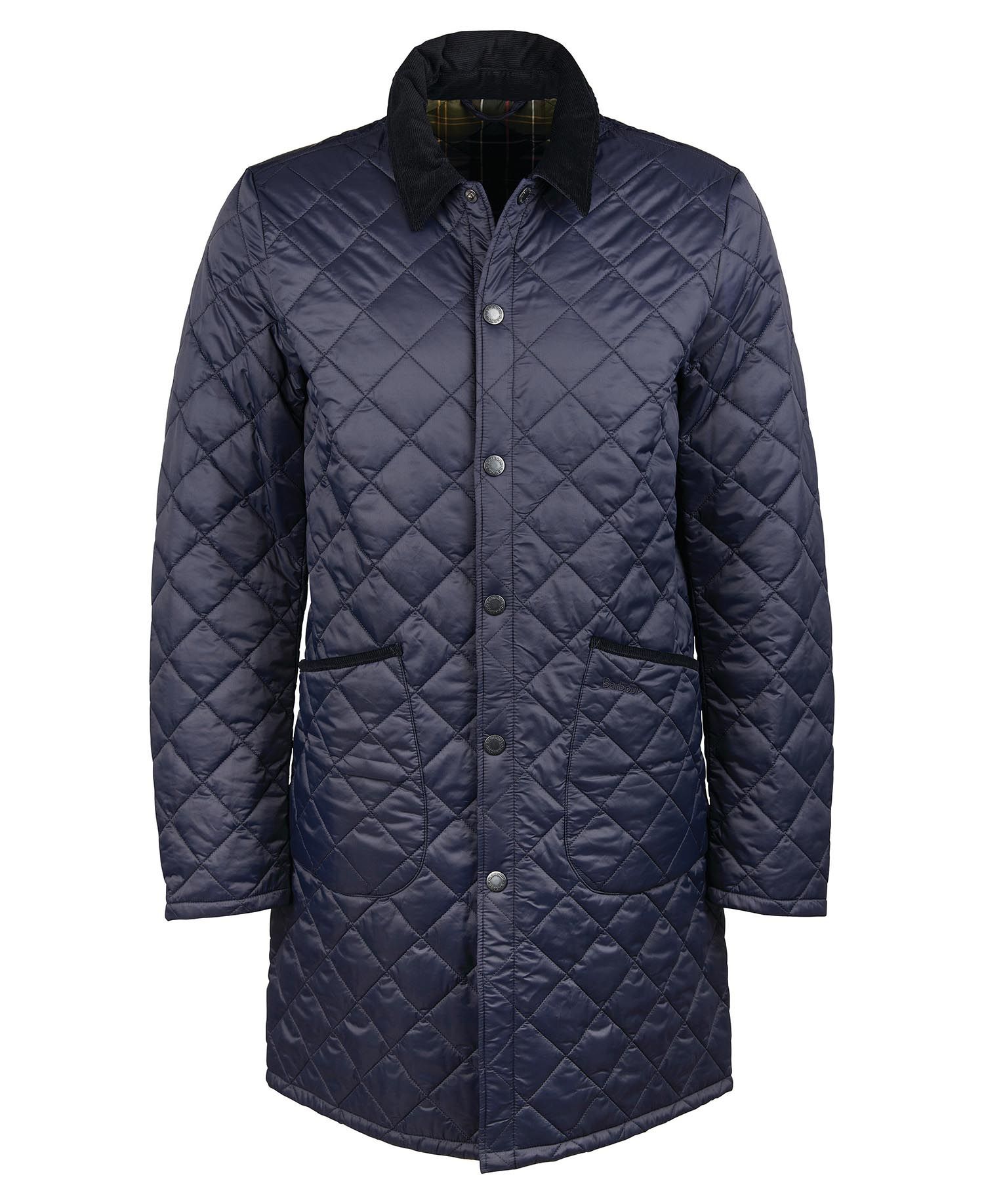 Barbour Long Liddesdale Men's Quilted Jackets Navy | 397501-DVC