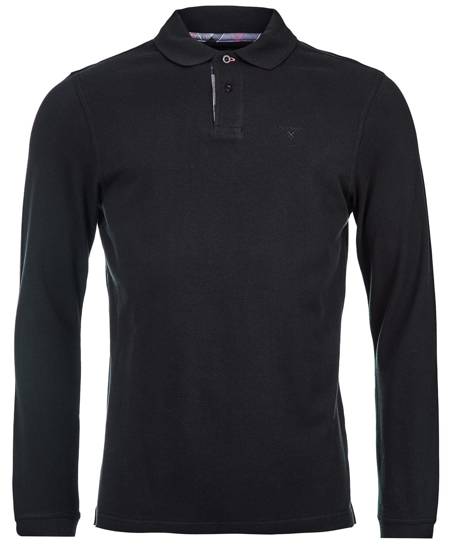 Barbour Long-Sleeved Sports Men's Polo Shirts Black | 893104-FWG