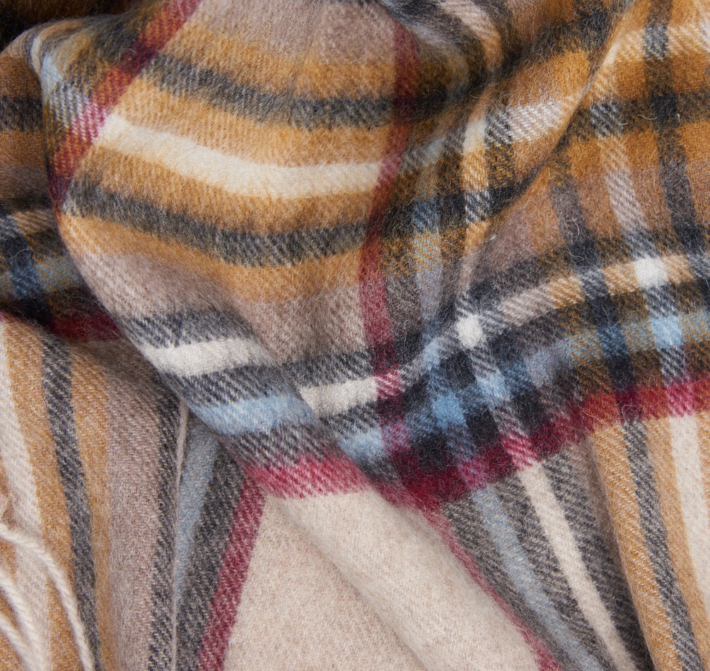 Barbour Lonnen Check Women's Scarves Beige / Grey | 413602-CTW