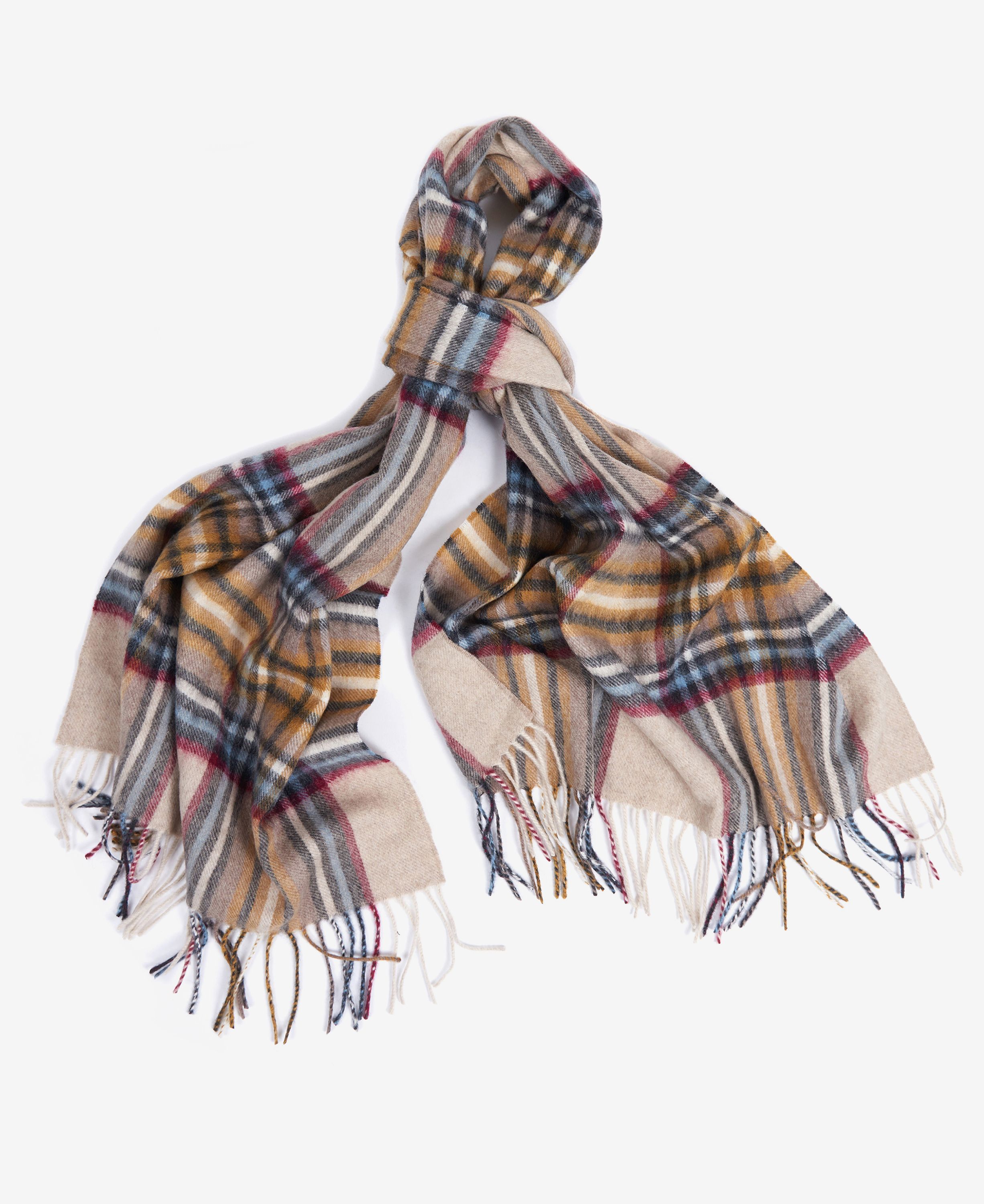 Barbour Lonnen Check Women\'s Scarves Beige / Grey | 413602-CTW