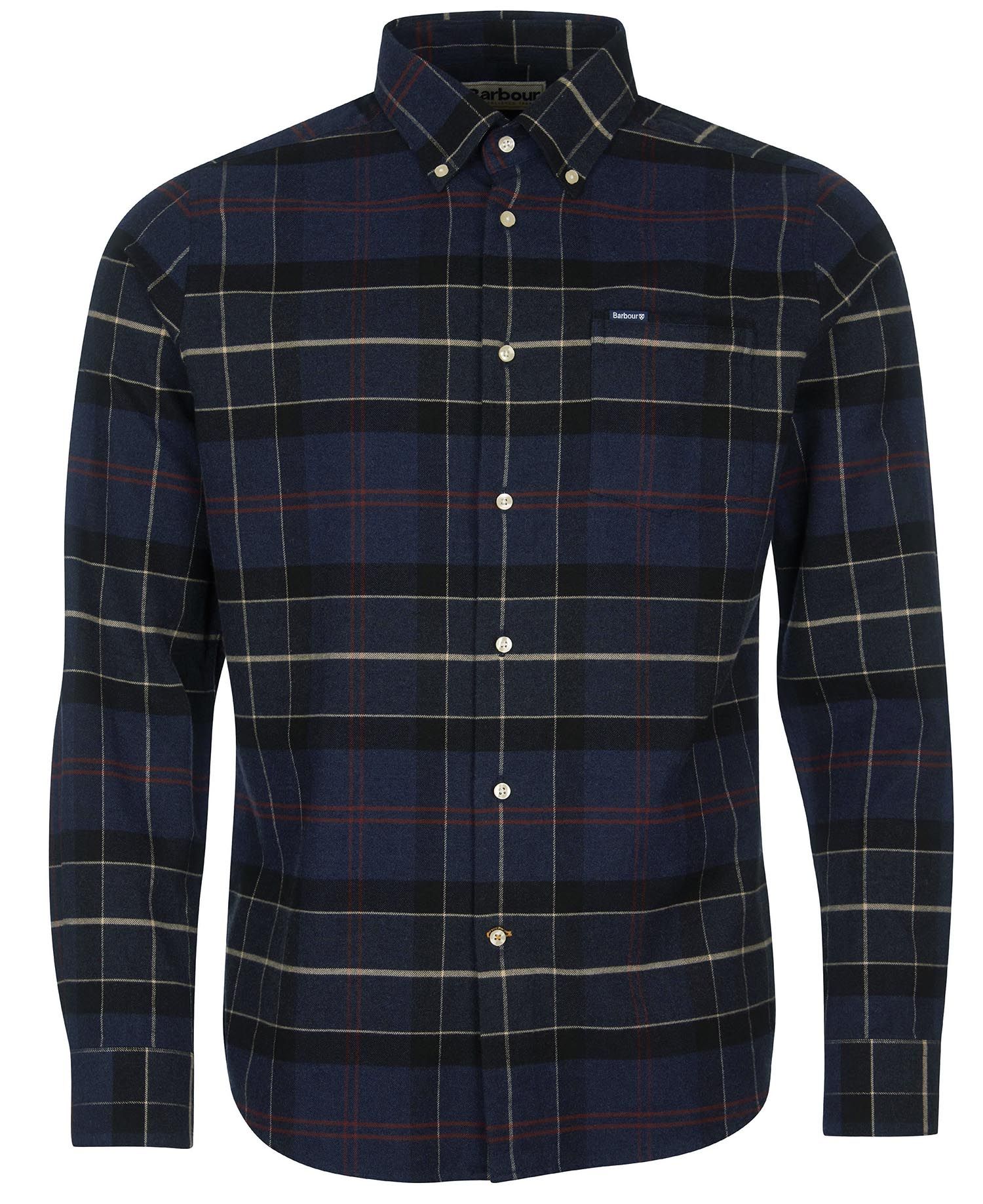 Barbour Lutsleigh Men's Shirts Navy | 046251-GHK