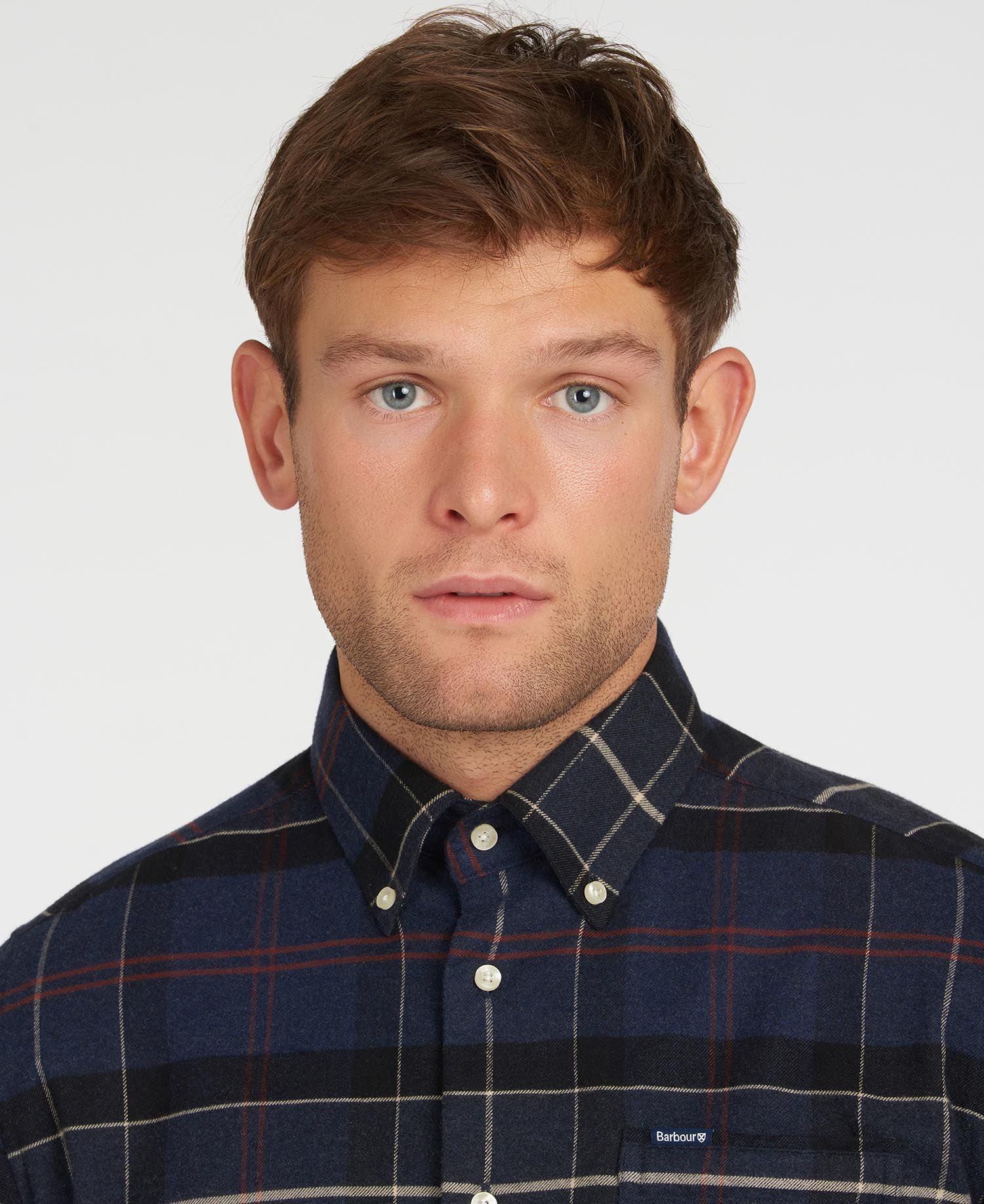 Barbour Lutsleigh Men's Shirts Navy | 046251-GHK