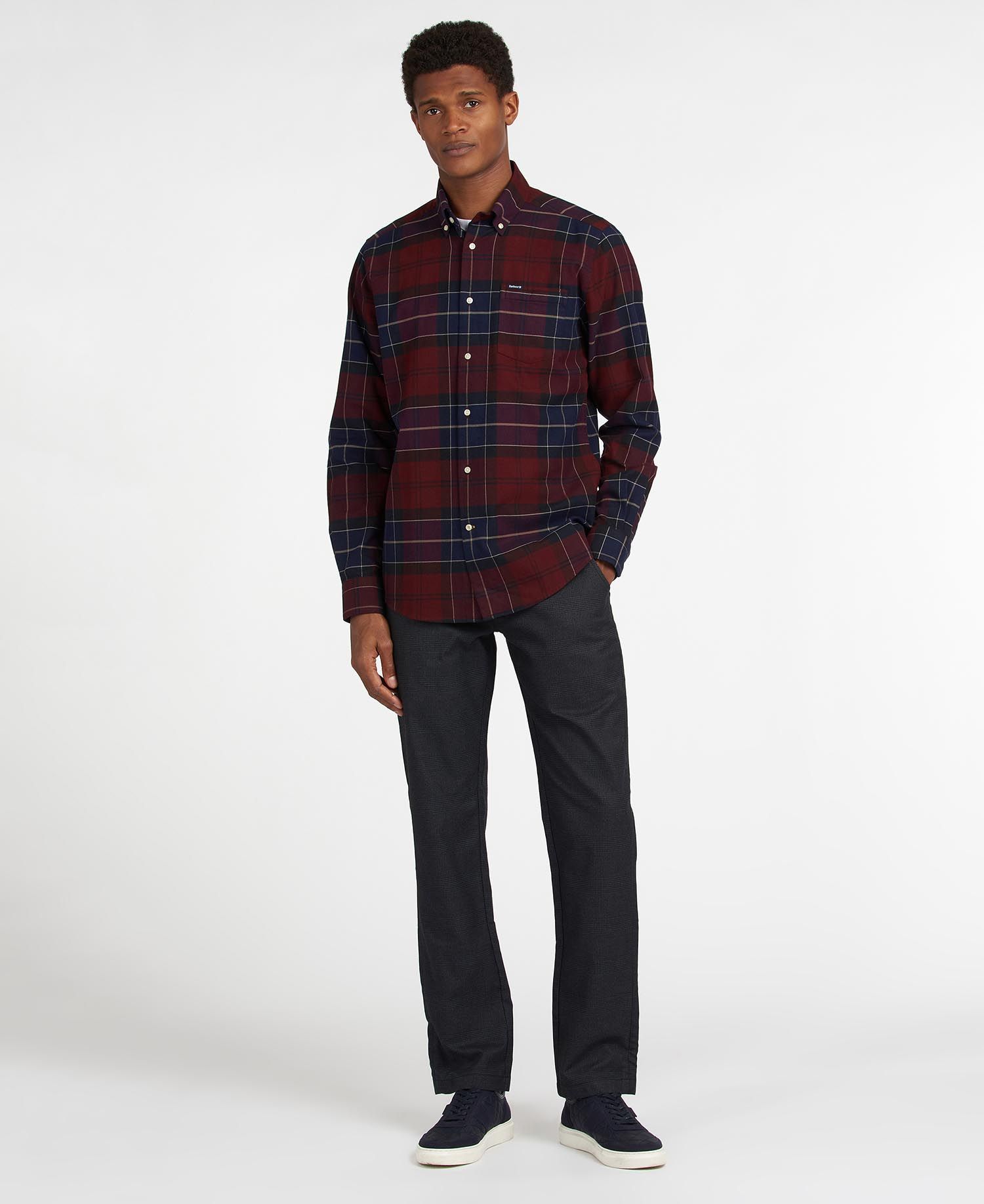 Barbour Lutsleigh Men's Shirts Red / Navy | 897620-XKH