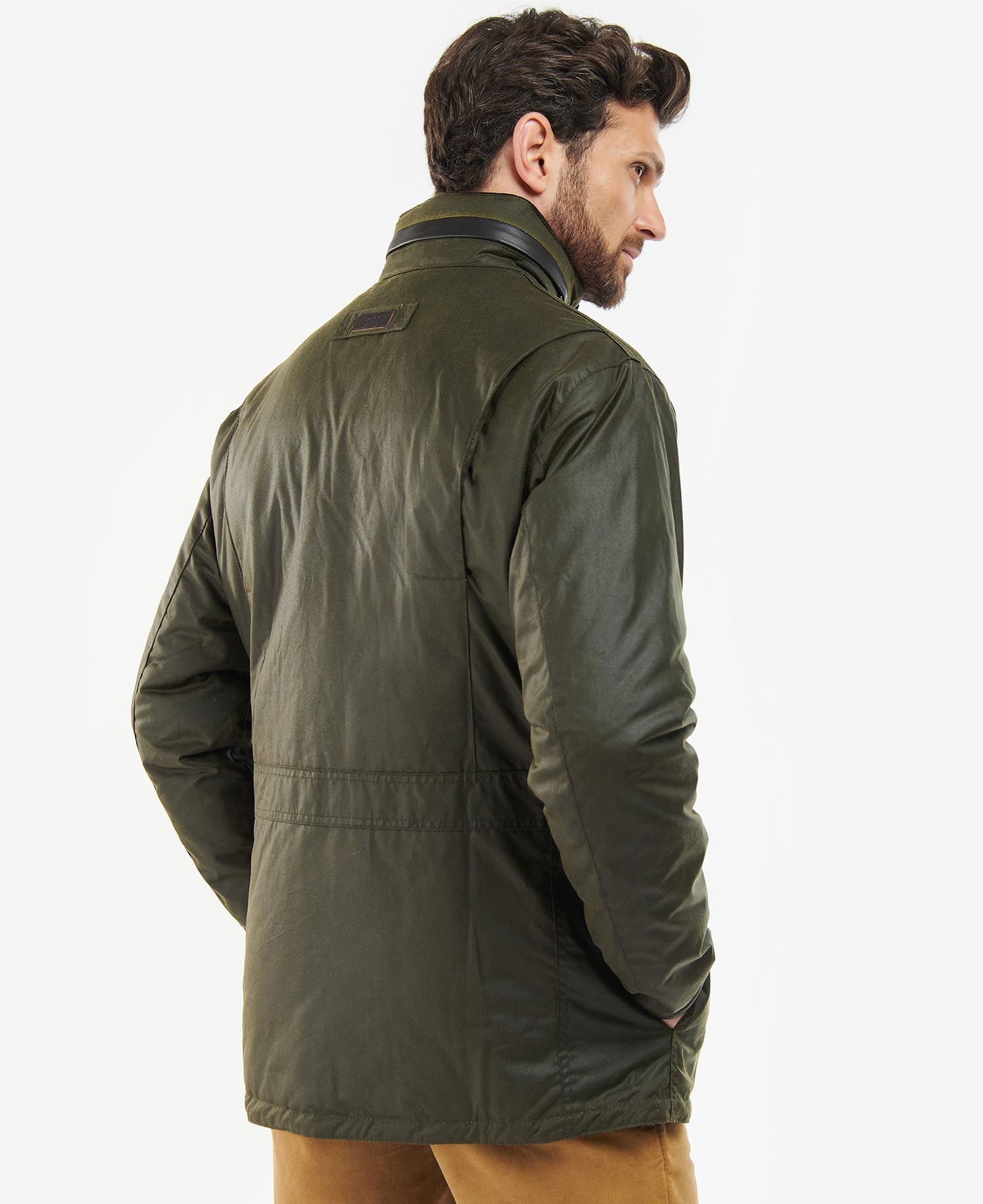 Barbour Malcolm Men's Waxed Jackets Olive | 103287-RPW