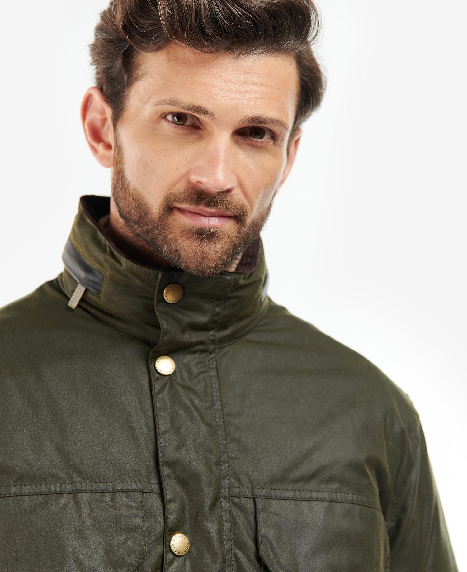 Barbour Malcolm Men's Waxed Jackets Olive | 103287-RPW