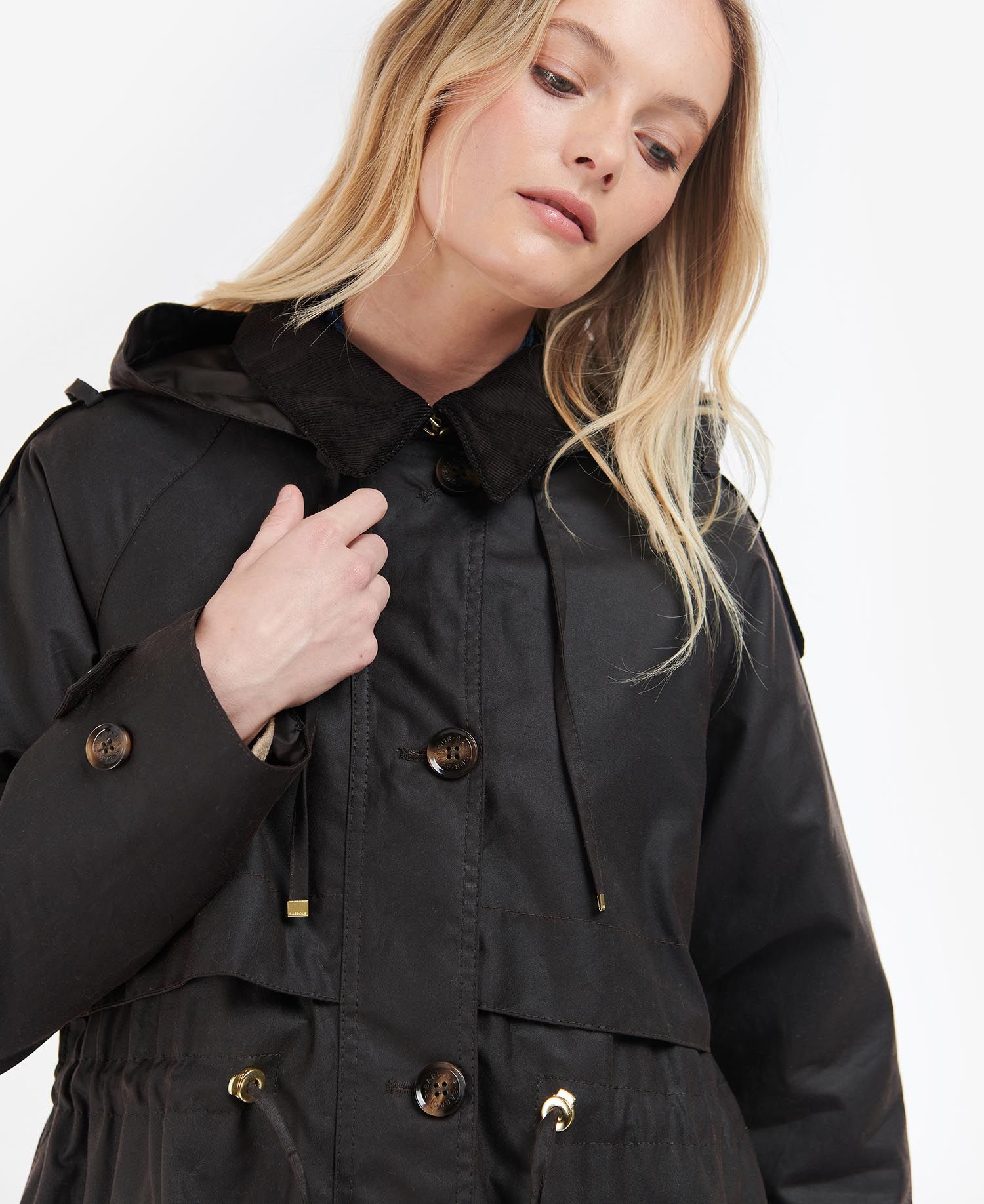 Barbour Mara Women's Waxed Jackets Black | 546827-PRB