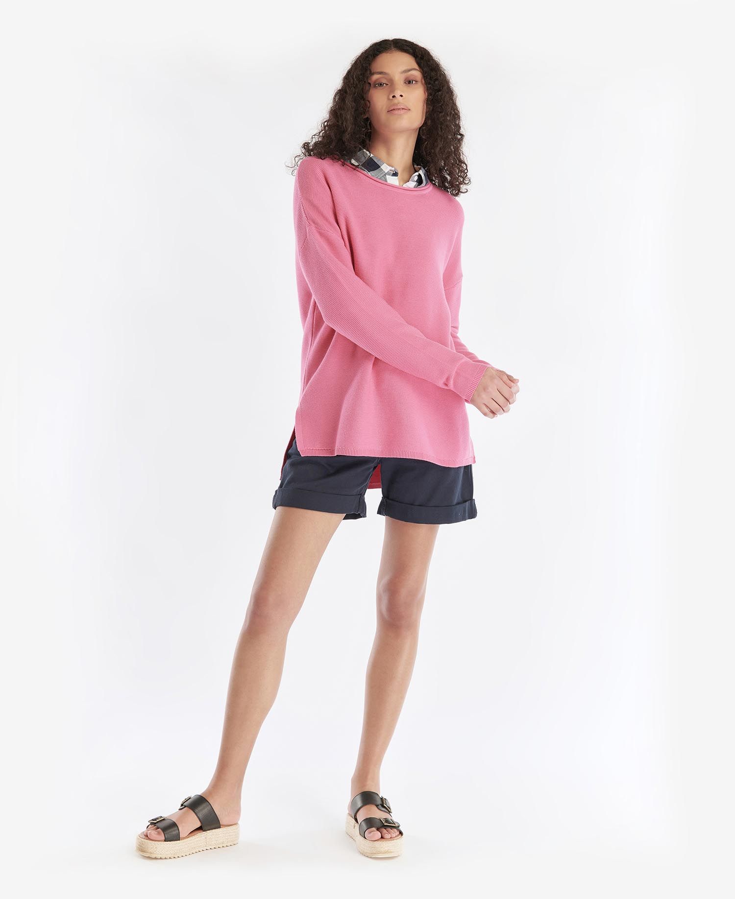 Barbour Mariner Knit Women's Sweaters Pink | 071439-TQY