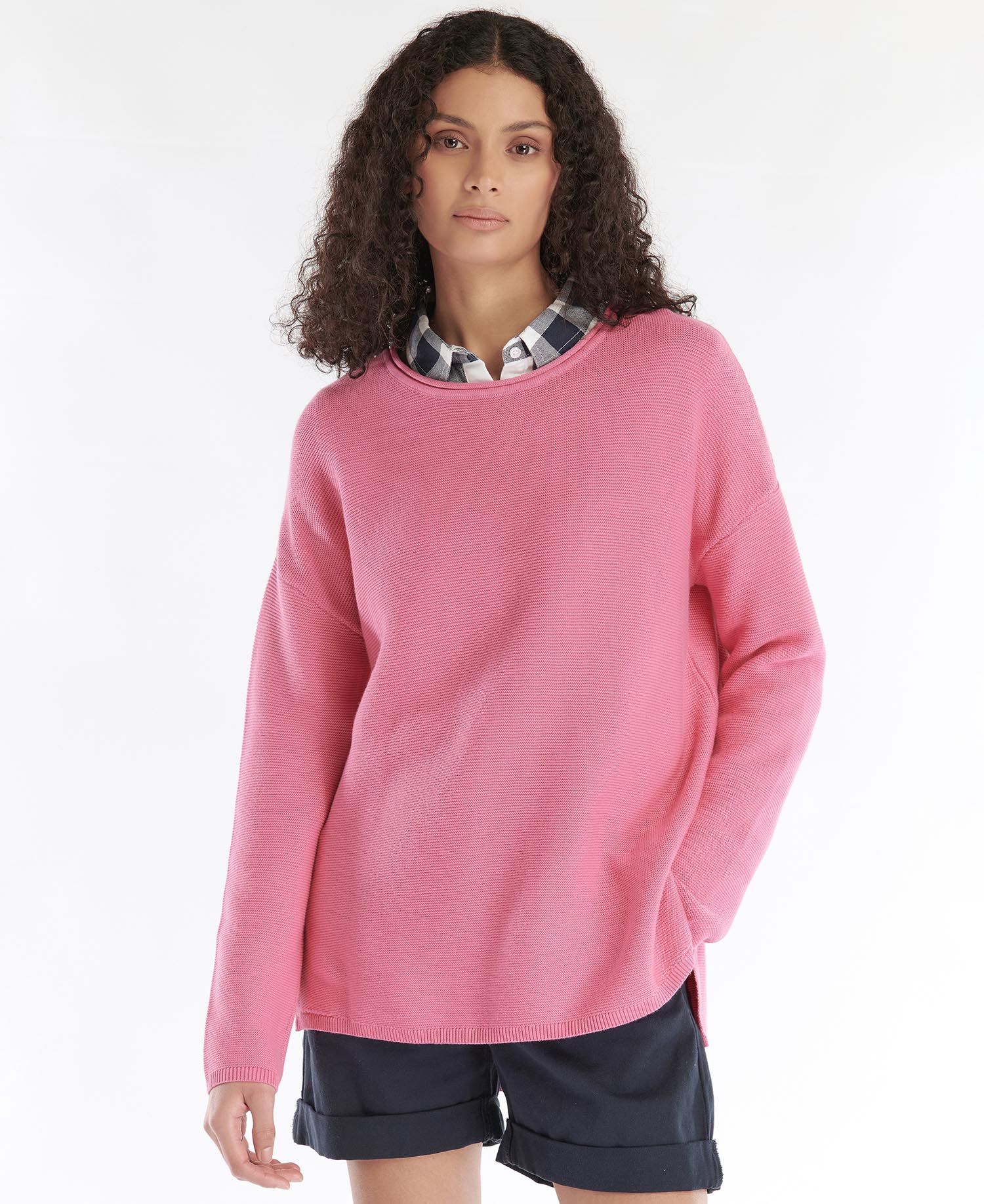 Barbour Mariner Knit Women\'s Sweaters Pink | 071439-TQY