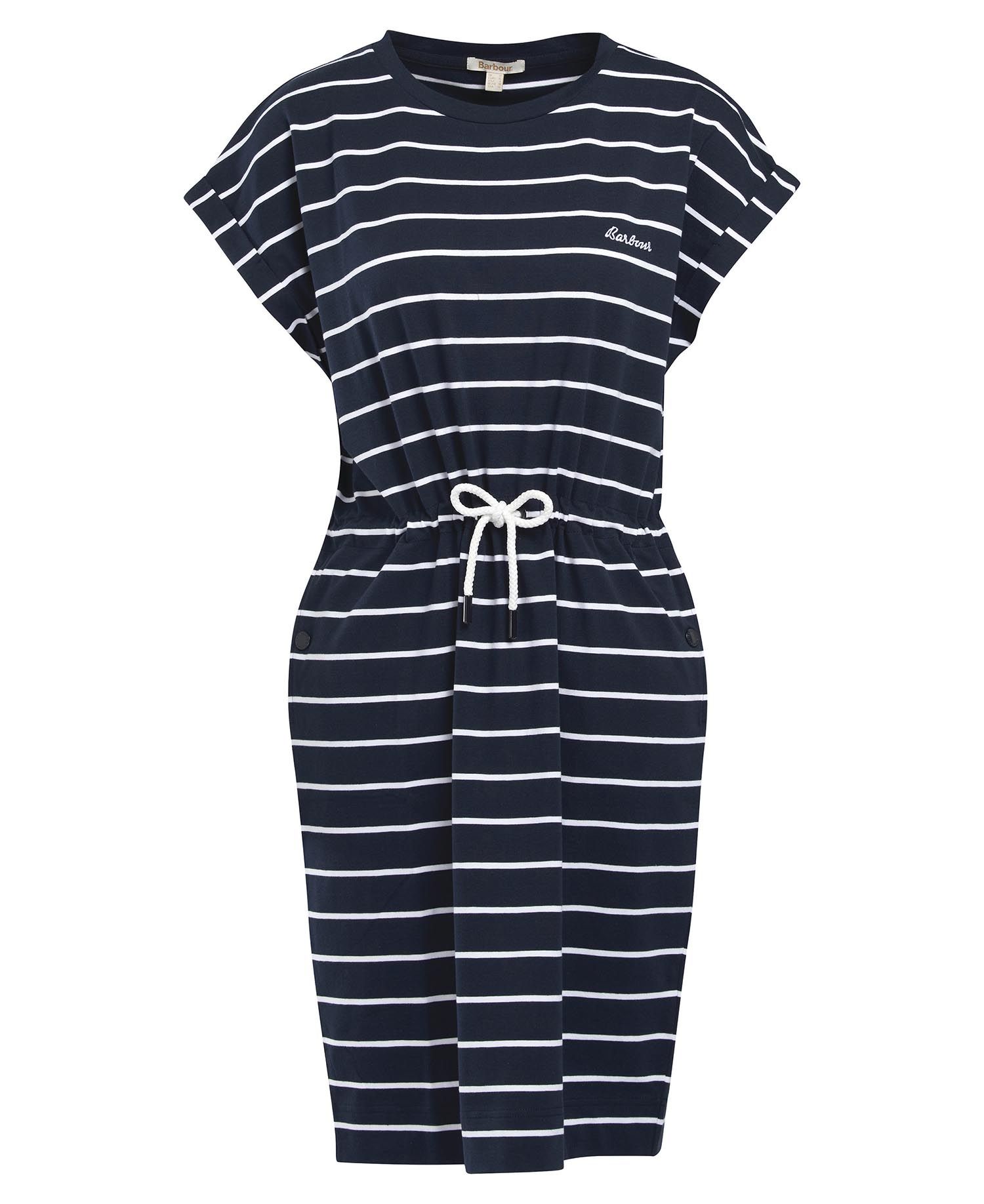 Barbour Marlo Stripe Women's Dress Navy / White | 083426-YML