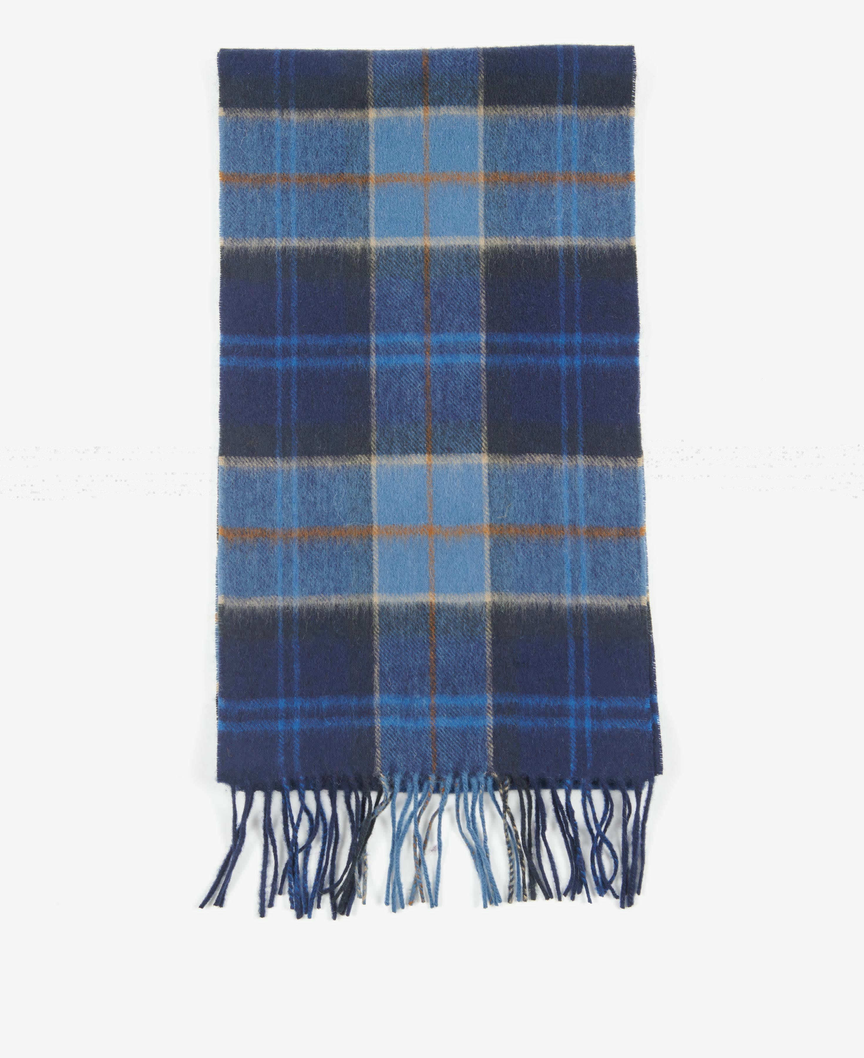 Barbour Merino Cashmere Tartan Men's Scarves Light Blue / Navy | 491382-ERQ