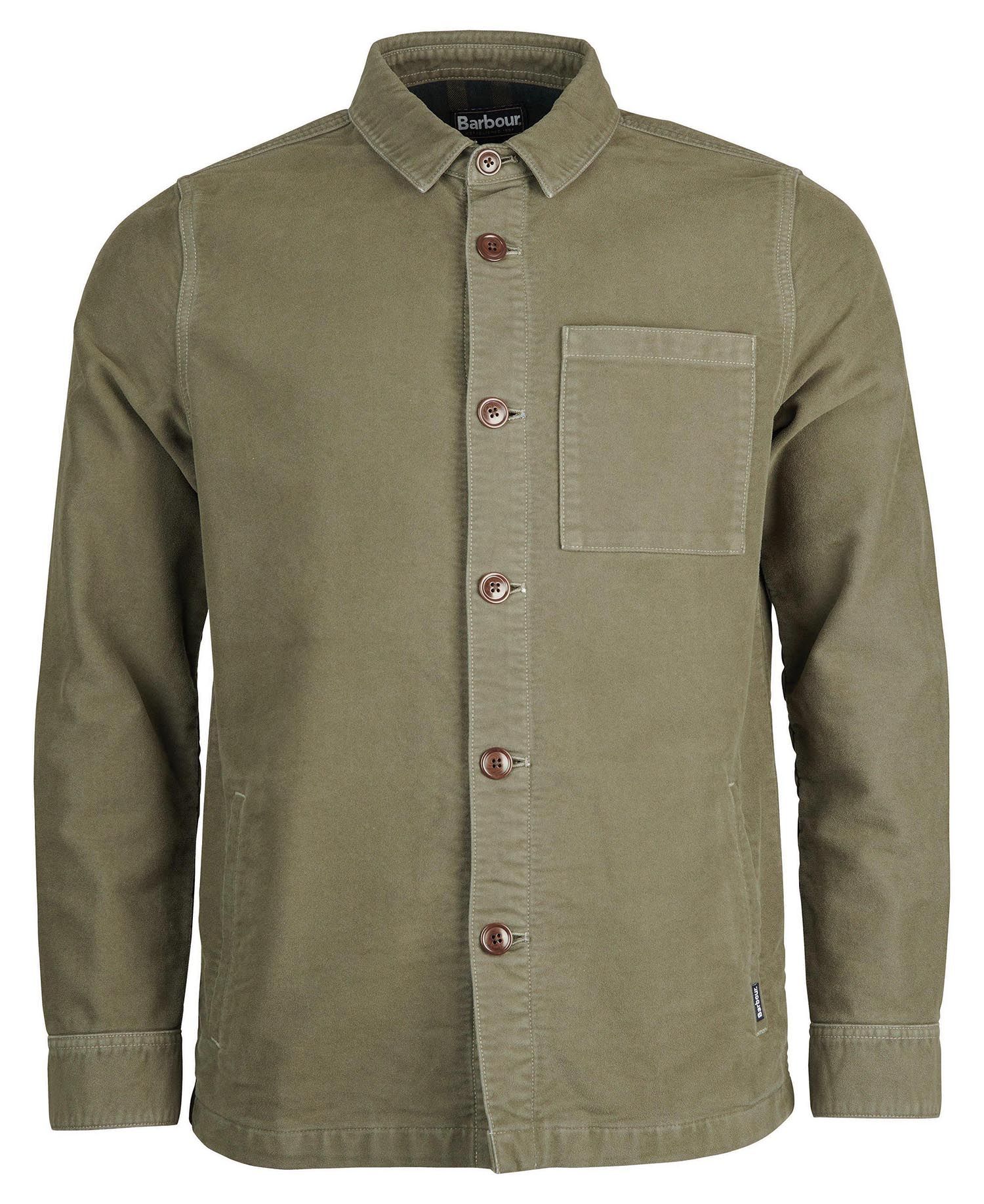 Barbour Moleskin Men's Overshirt Light Olive | 514978-QLA