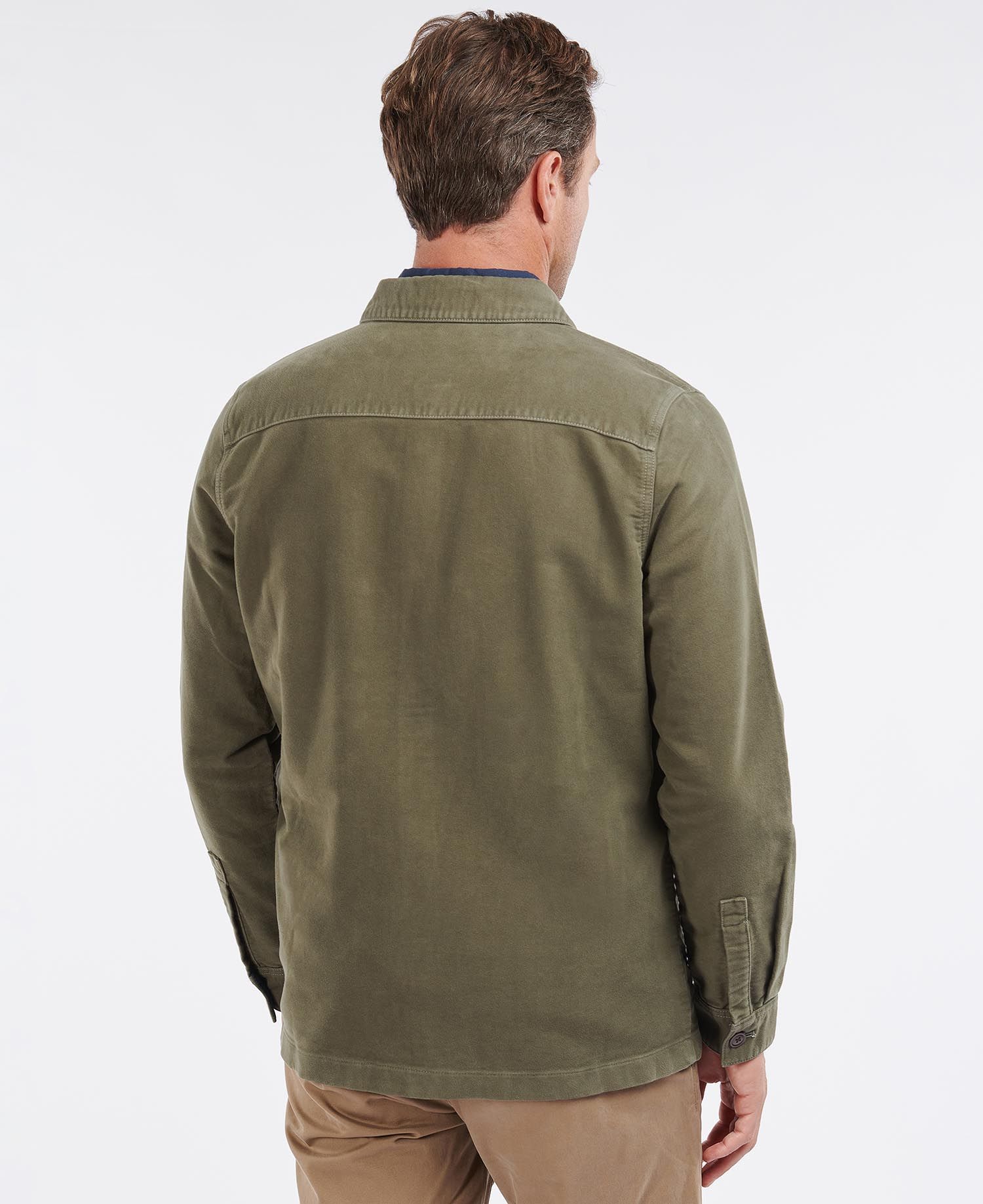 Barbour Moleskin Men's Overshirt Light Olive | 514978-QLA