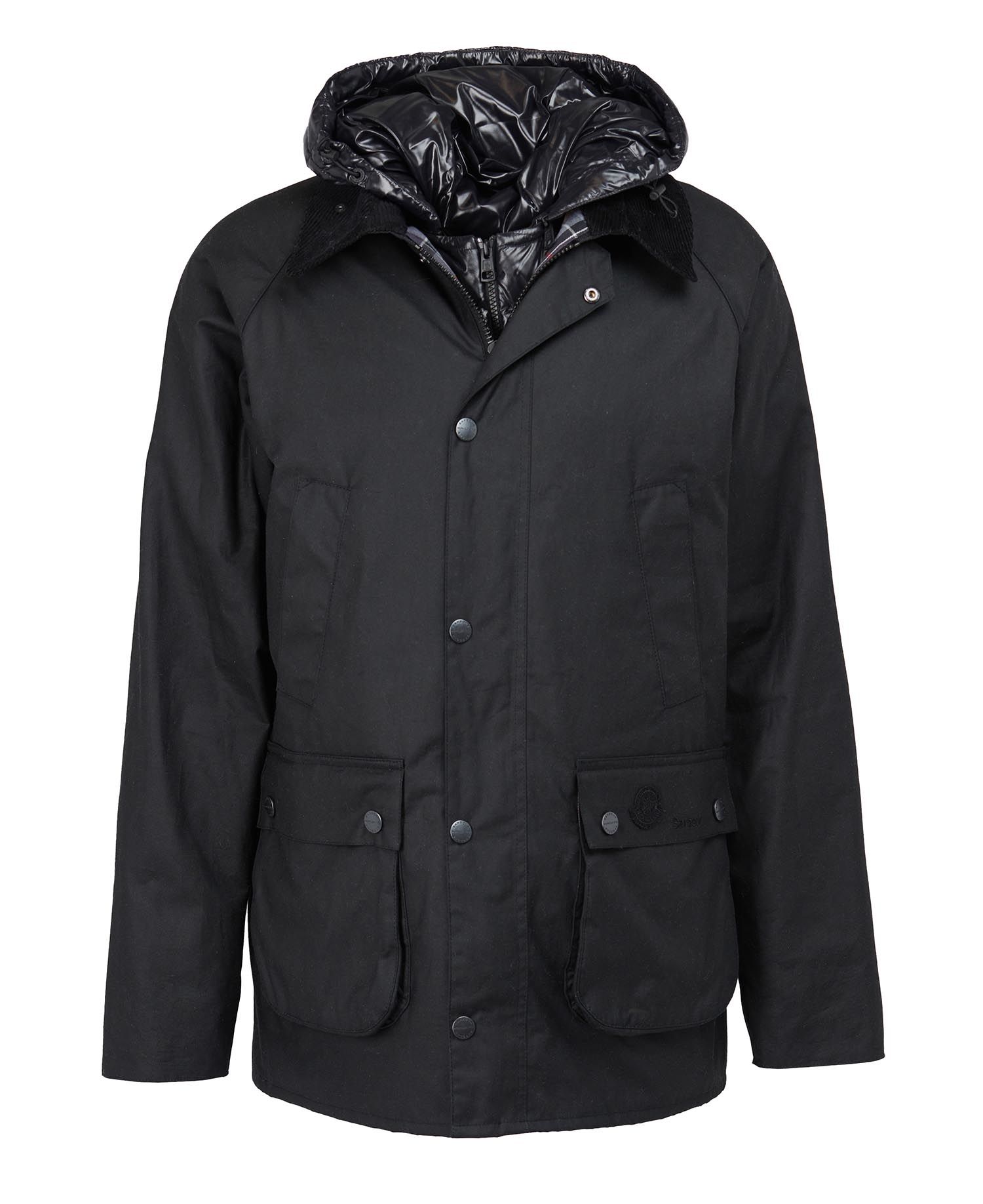 Barbour Moncler Wight Men's Waxed Jackets Black | 542709-ELO