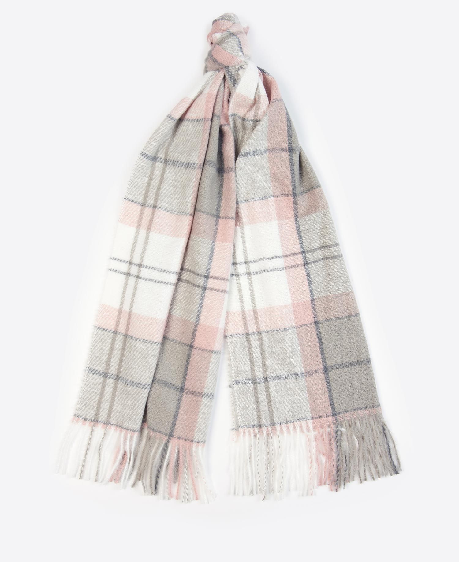 Barbour Nancy Tartan Wrap Women's Scarves Grey Rose | 852970-KEJ