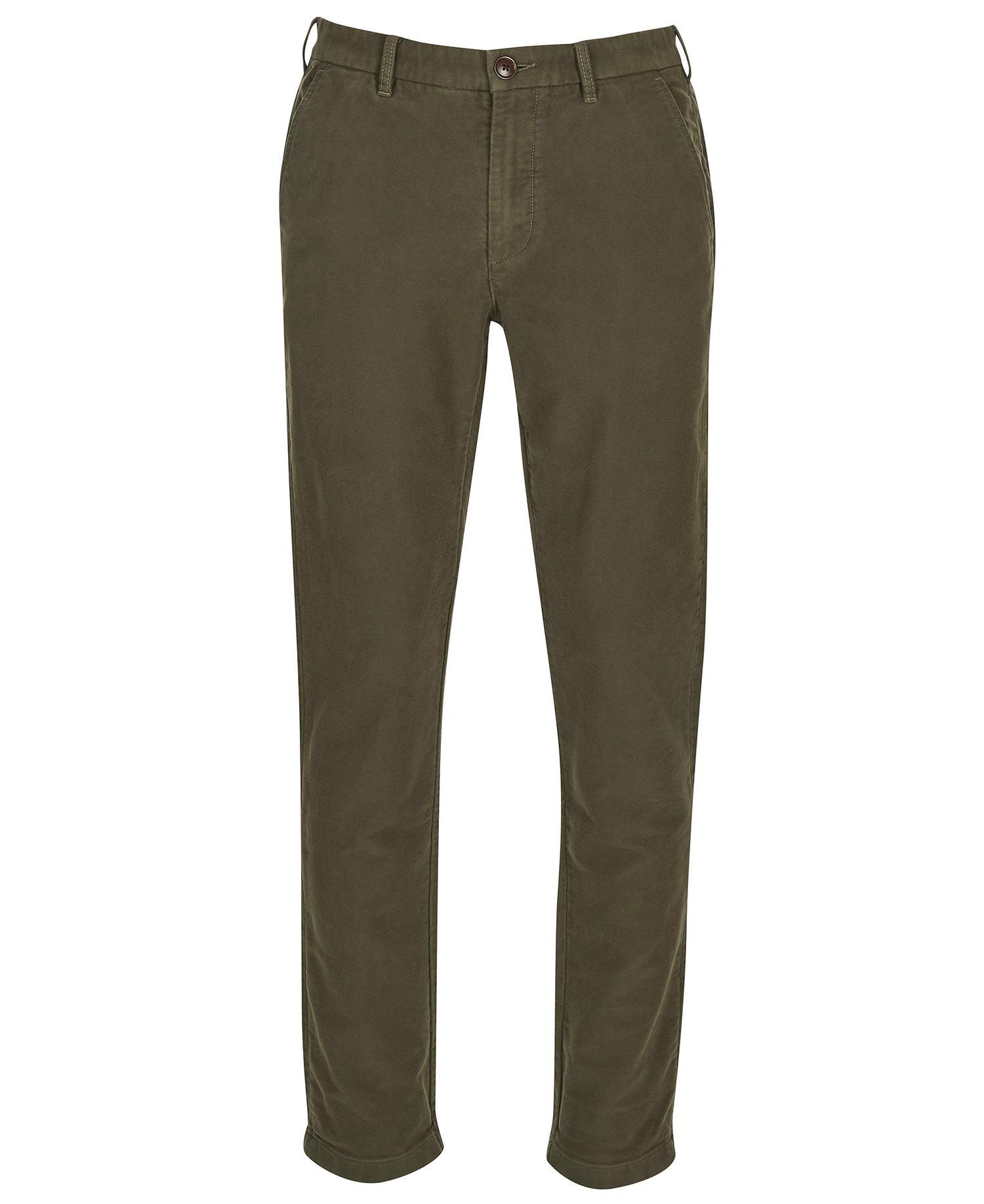 Barbour Neuston Moleskin Men's Trousers Dark Olive | 351724-RIH