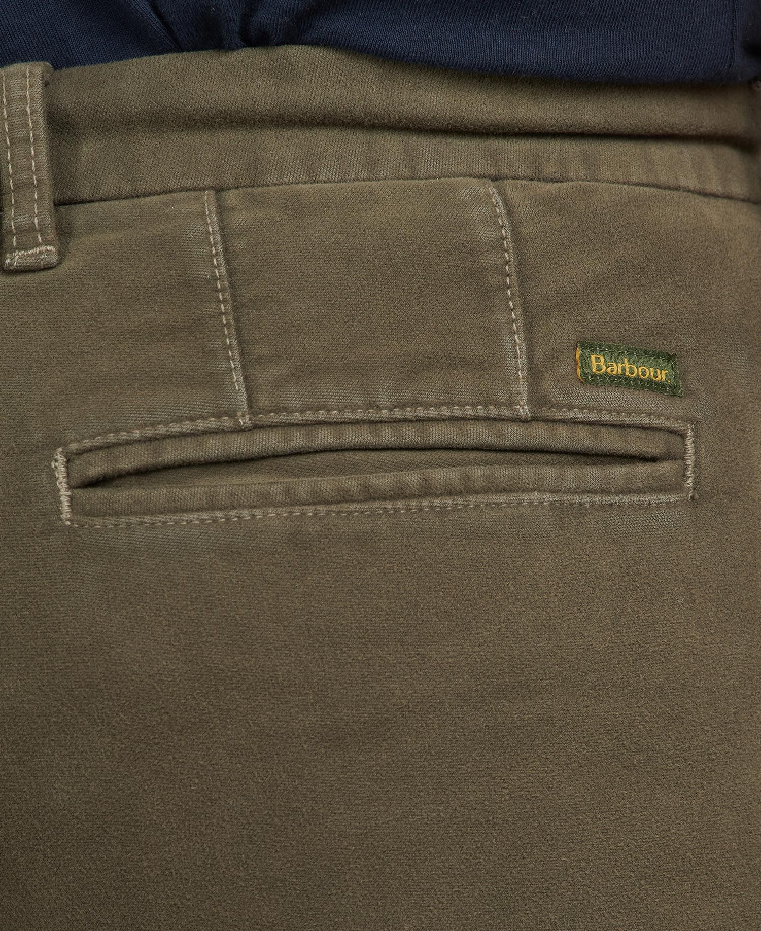 Barbour Neuston Moleskin Men's Trousers Dark Olive | 351724-RIH