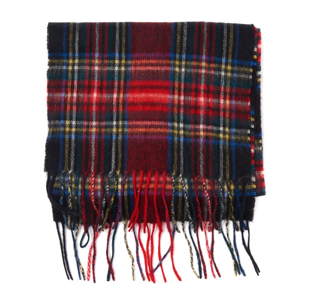 Barbour New Check Tartan Men's Scarves Black | 560394-NGO