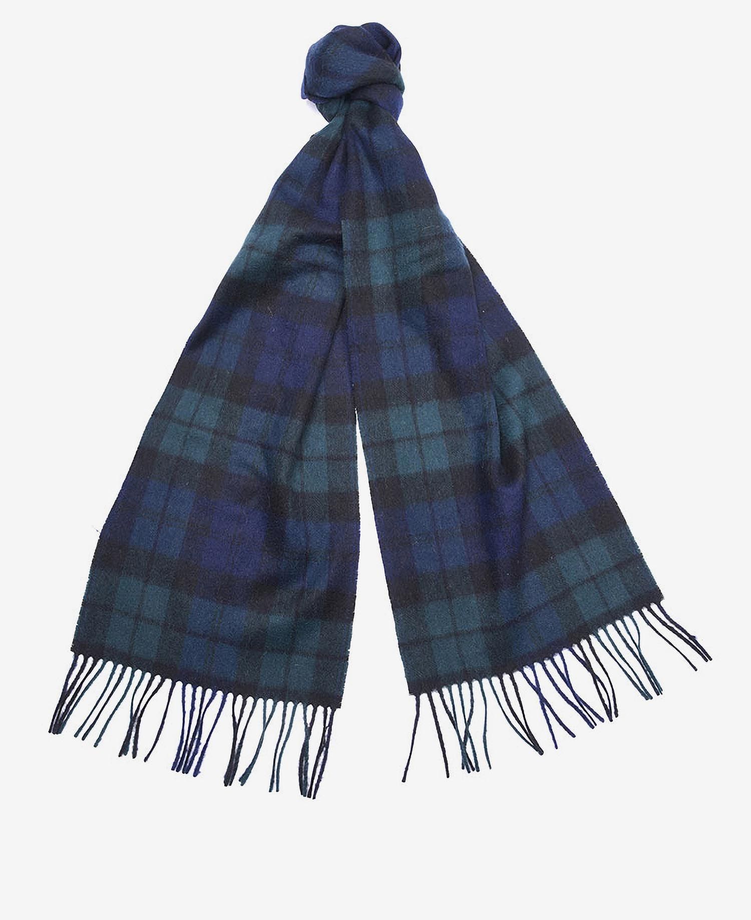 Barbour New Check Tartan Men's Scarves Black | 847021-EIN