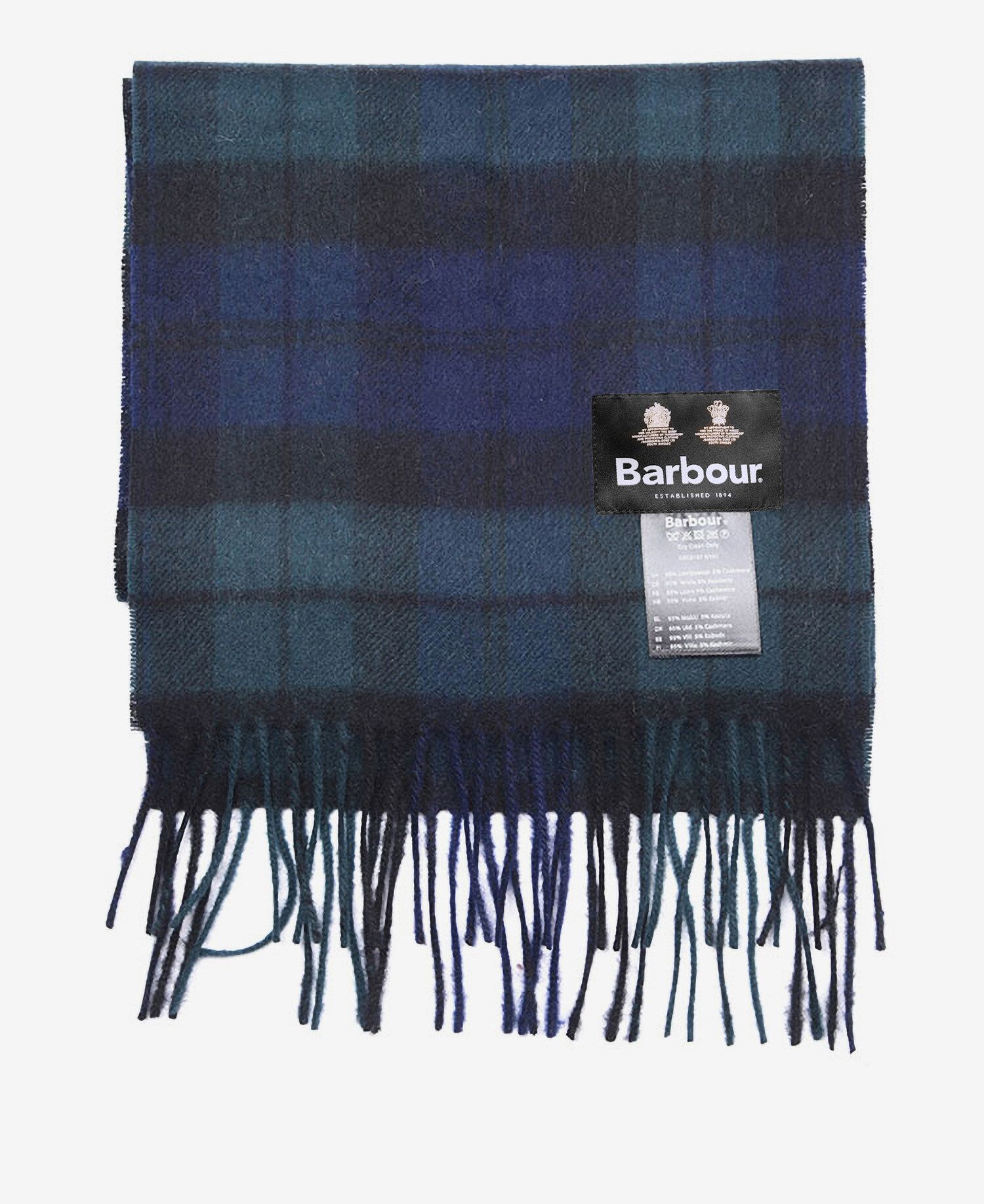 Barbour New Check Tartan Men's Scarves Black | 847021-EIN