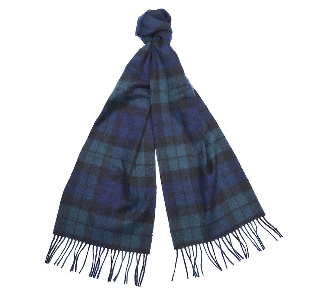 Barbour New Check Tartan Men\'s Scarves Black | 847021-EIN