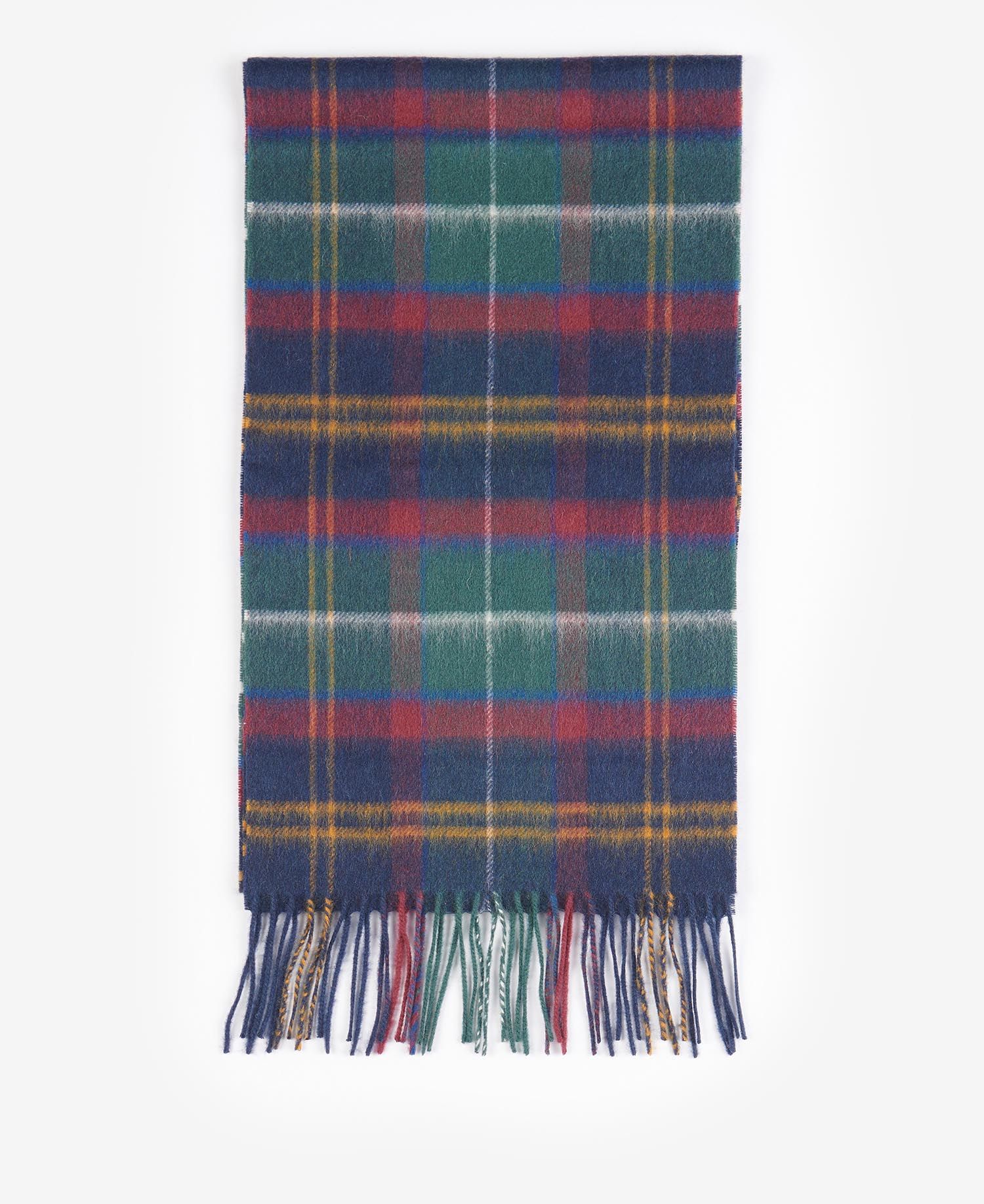 Barbour New Check Tartan Men's Scarves Olive | 375682-KCU