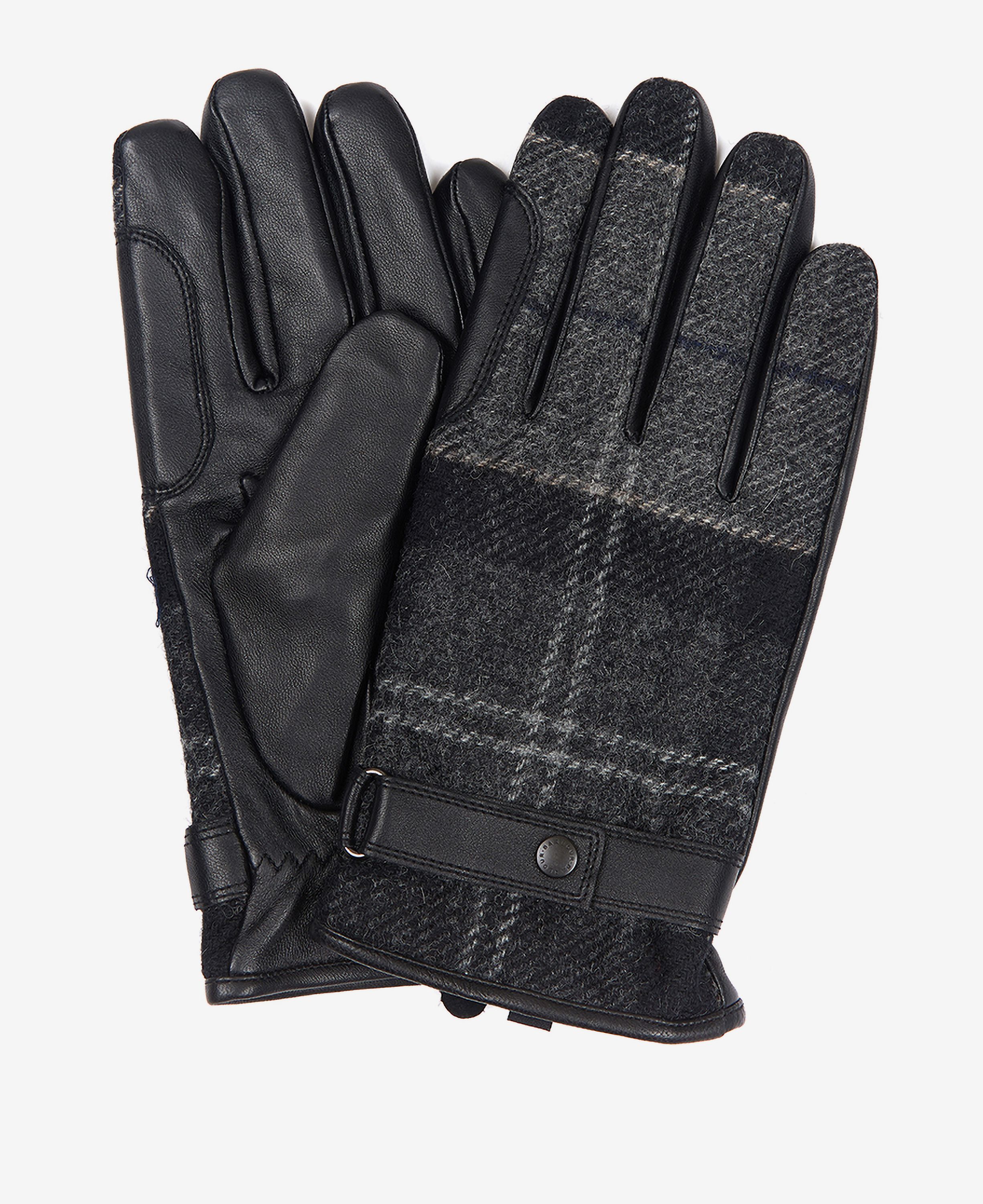 Barbour Newbrough Tartan Men\'s Gloves Black | 760982-GQN