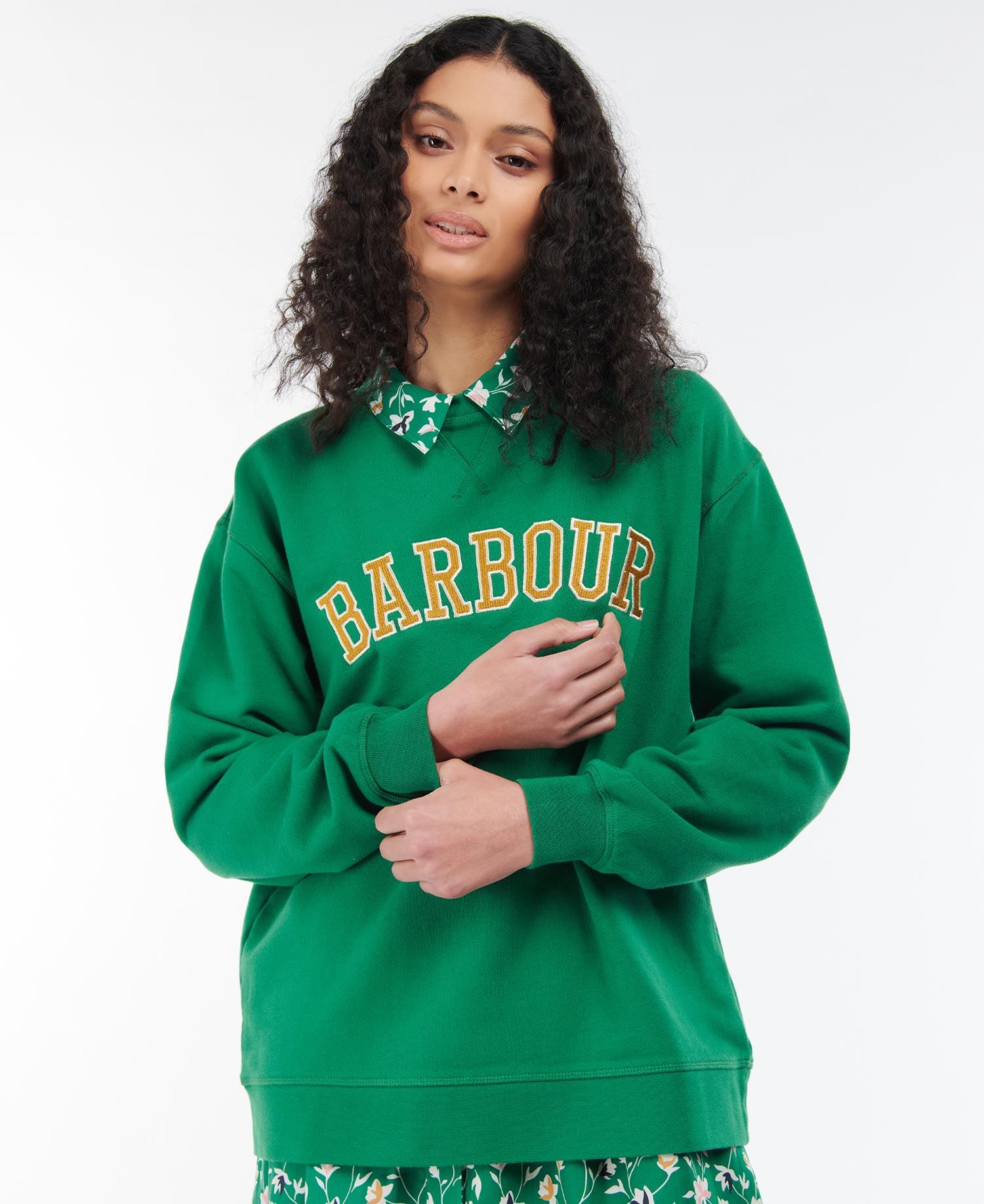 Barbour Northumberland Women's Sweatshirts Green | 873091-YNJ