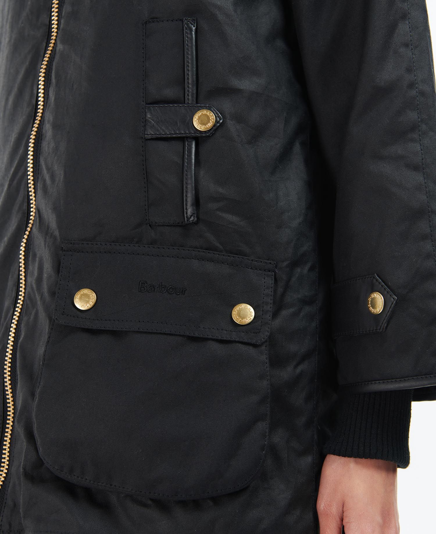 Barbour Norwood Women's Waxed Jackets Black | 319648-PES